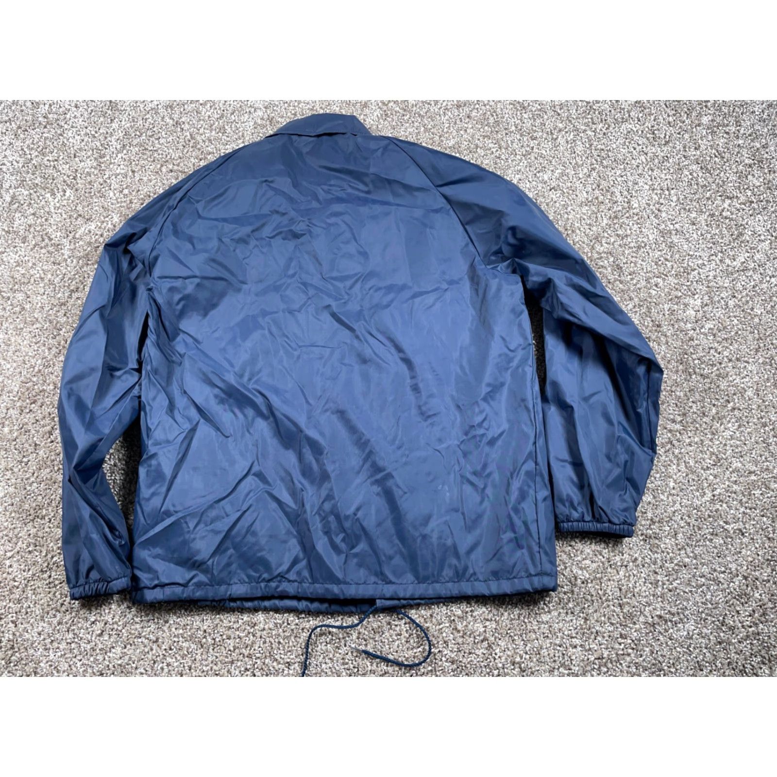 Vintage VTG Yes Fieldmaster Windbreaker Jacket Outdoor Dark Blue Medium Adult Mens Regular Snap Button Pockets Short Nylon Solid Zip Full Lining Polyester Size US M / EU 48-50 / 2 - 2 Thumbnail