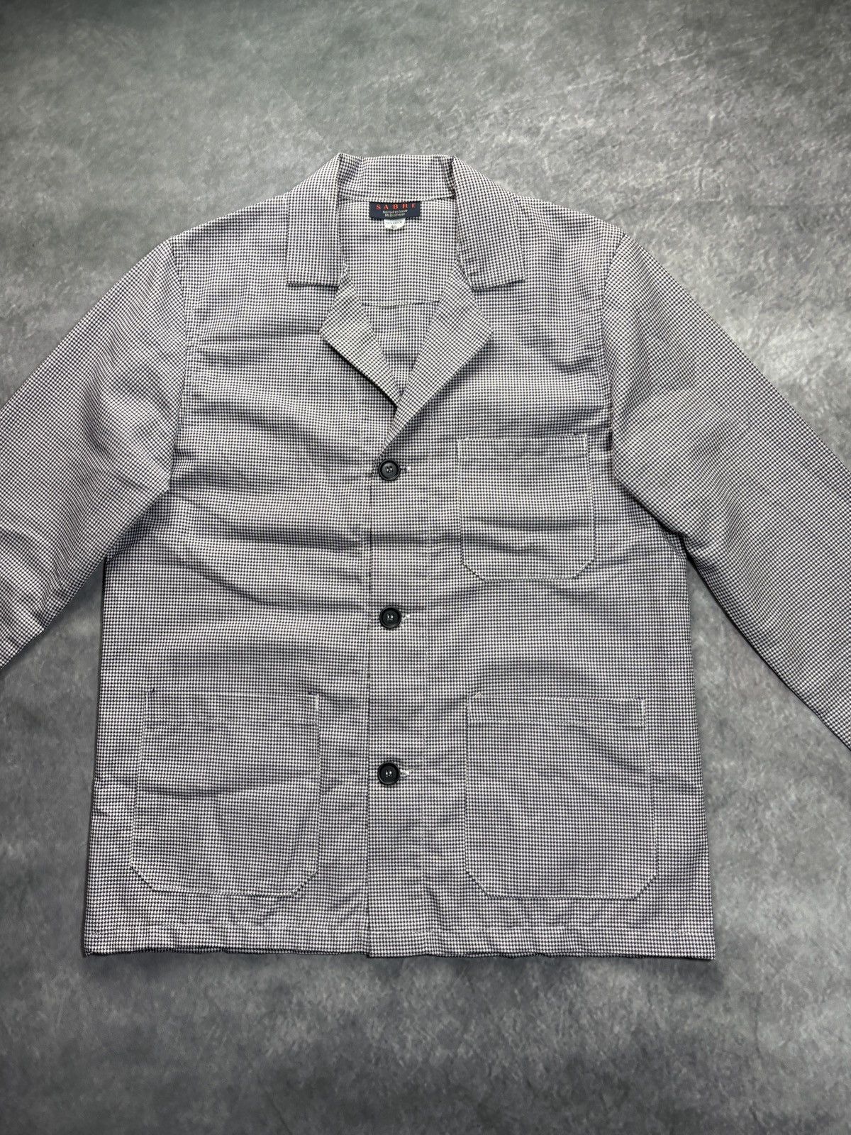 Sabre Vintage French Chore Jacket Crop Moleskin Houndstooth Canvas Size US S / EU 44-46 / 1 - 12 Thumbnail