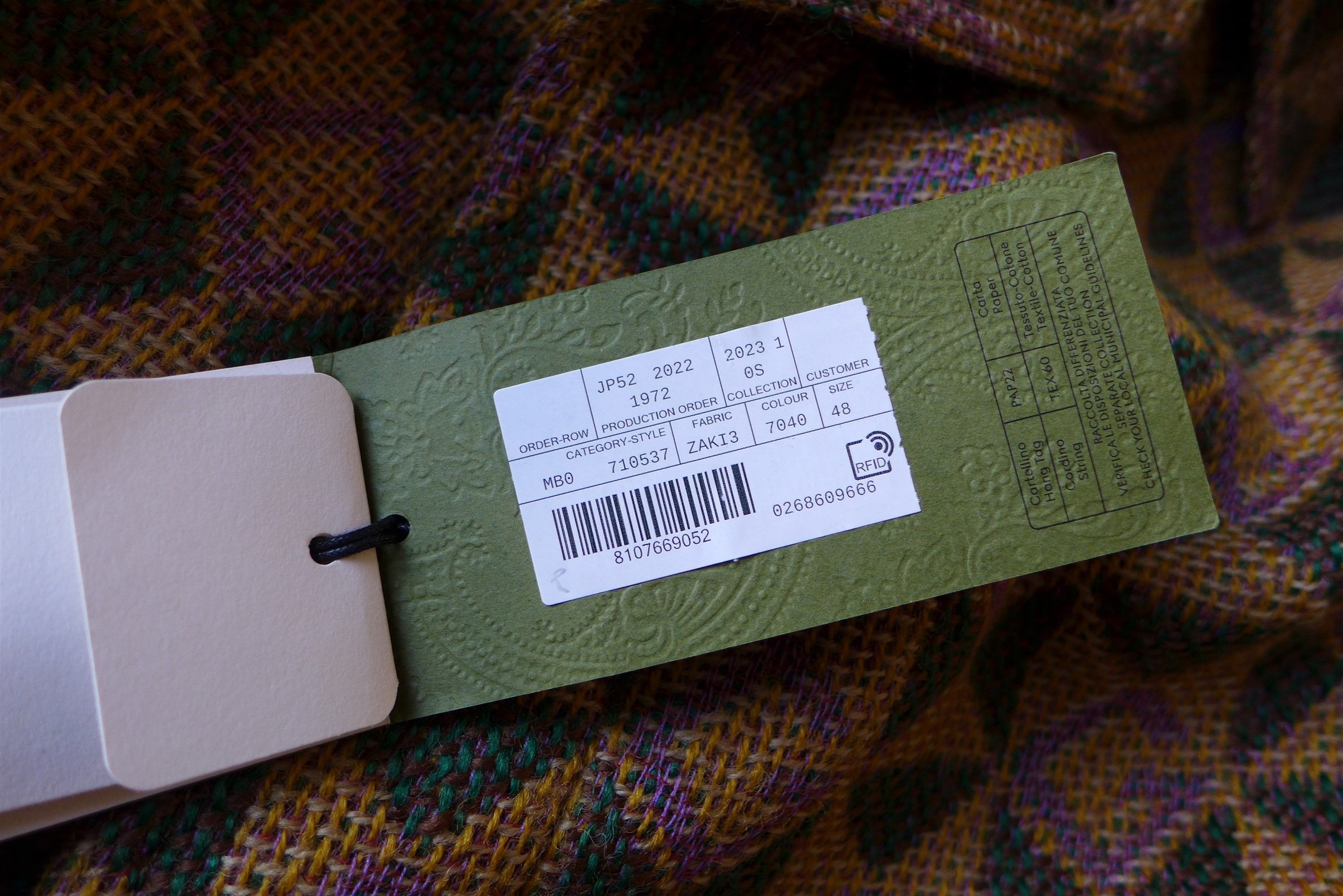 Gucci Gucci G Rhombi Wool Coat - Tan & Green Wool - Size 48 Size US M / EU 48-50 / 2 - 21 Thumbnail