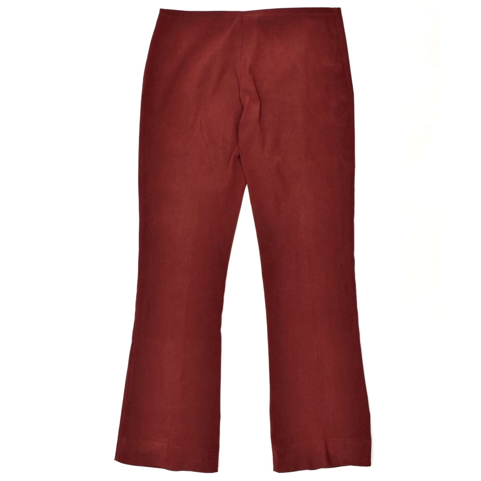 Vintage VINTAGE Womens Bootcut Casual Trousers W31 L30 Burgundy Size 24" / US 00 / IT 34 - 2 Thumbnail