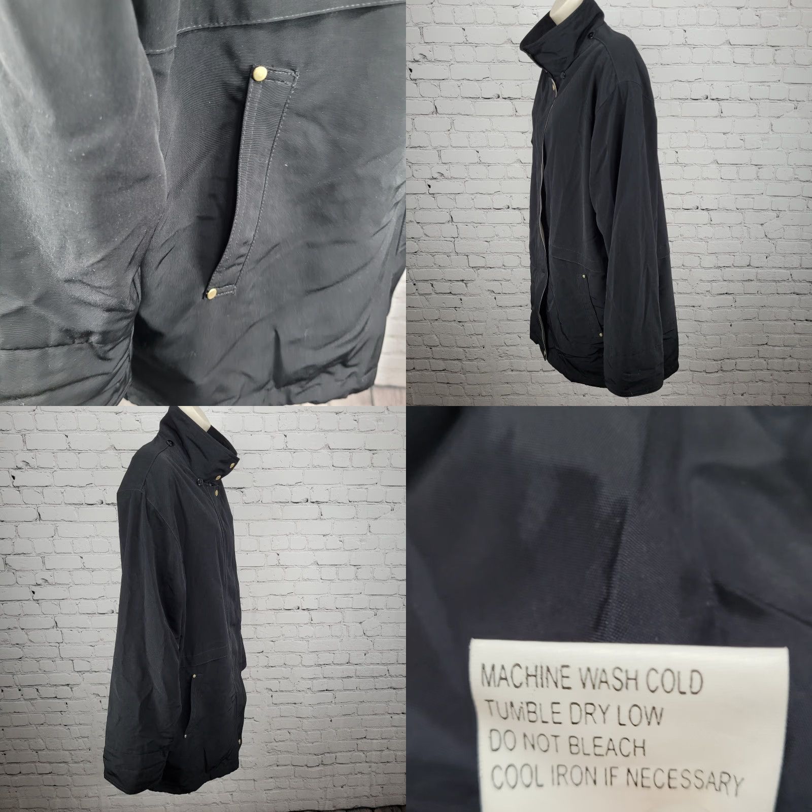 Vintage VTG Giorgio Morandi Black Gold Snap Full Zip Pockets Lined Collared Jacket 1X Womens Black Gold Snap Full Zip Pockets Lined Collared Jacket 1X Size XL / US 12-14 / IT 48-50 - 10 Thumbnail