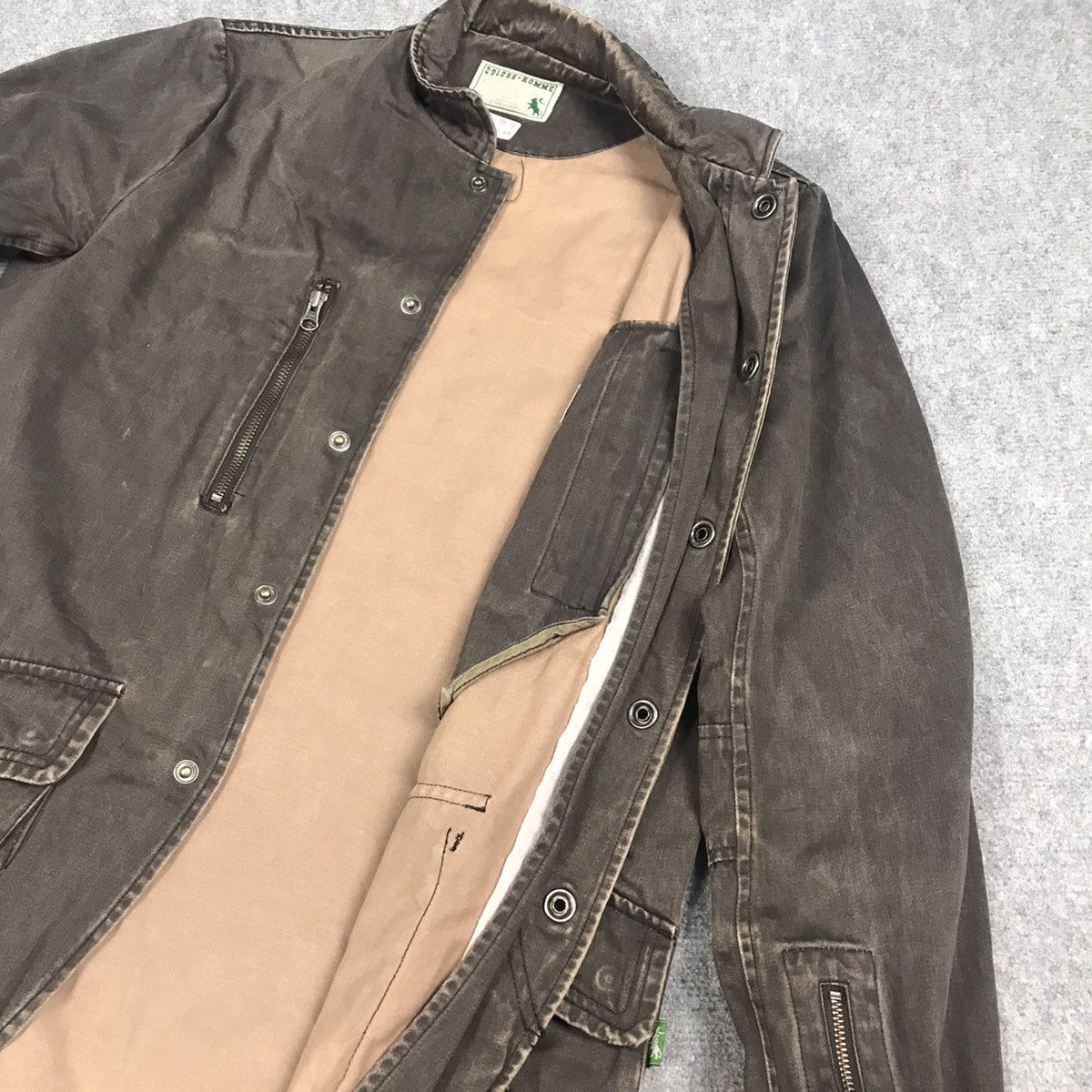 Japanese Brand 291295 Homme Snap button Faded style jacket Size US L / EU 52-54 / 3 - 7 Thumbnail
