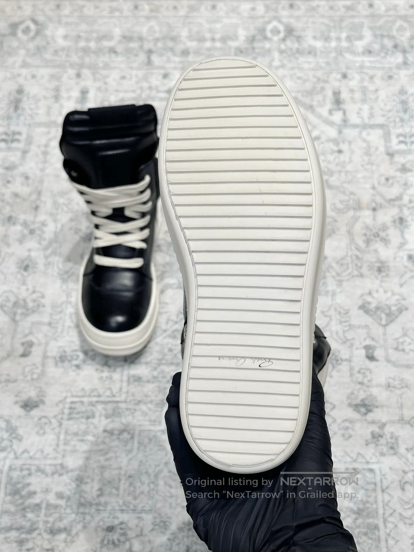 Rick Owens Rick Owens Classic Leather High-Top. Size US 5 / IT 35 - 8 Thumbnail