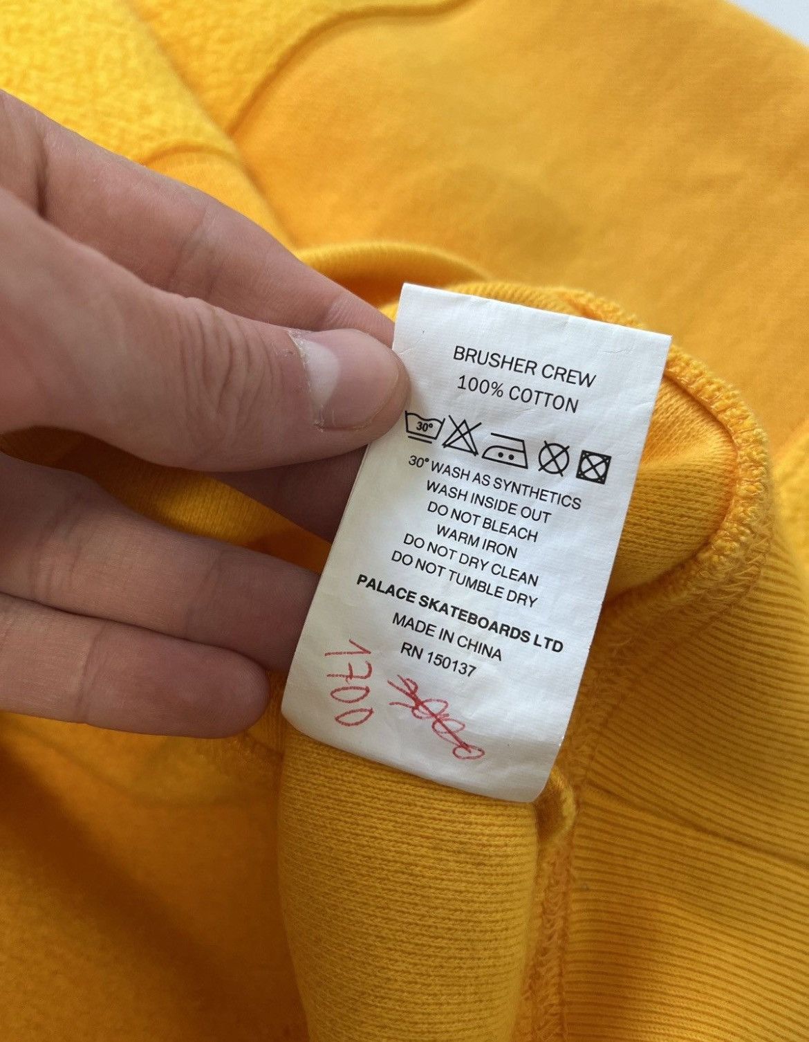 Palace Palace Sweatshirt Yellow Mens Size L Size US L / EU 52-54 / 3 - 6 Thumbnail