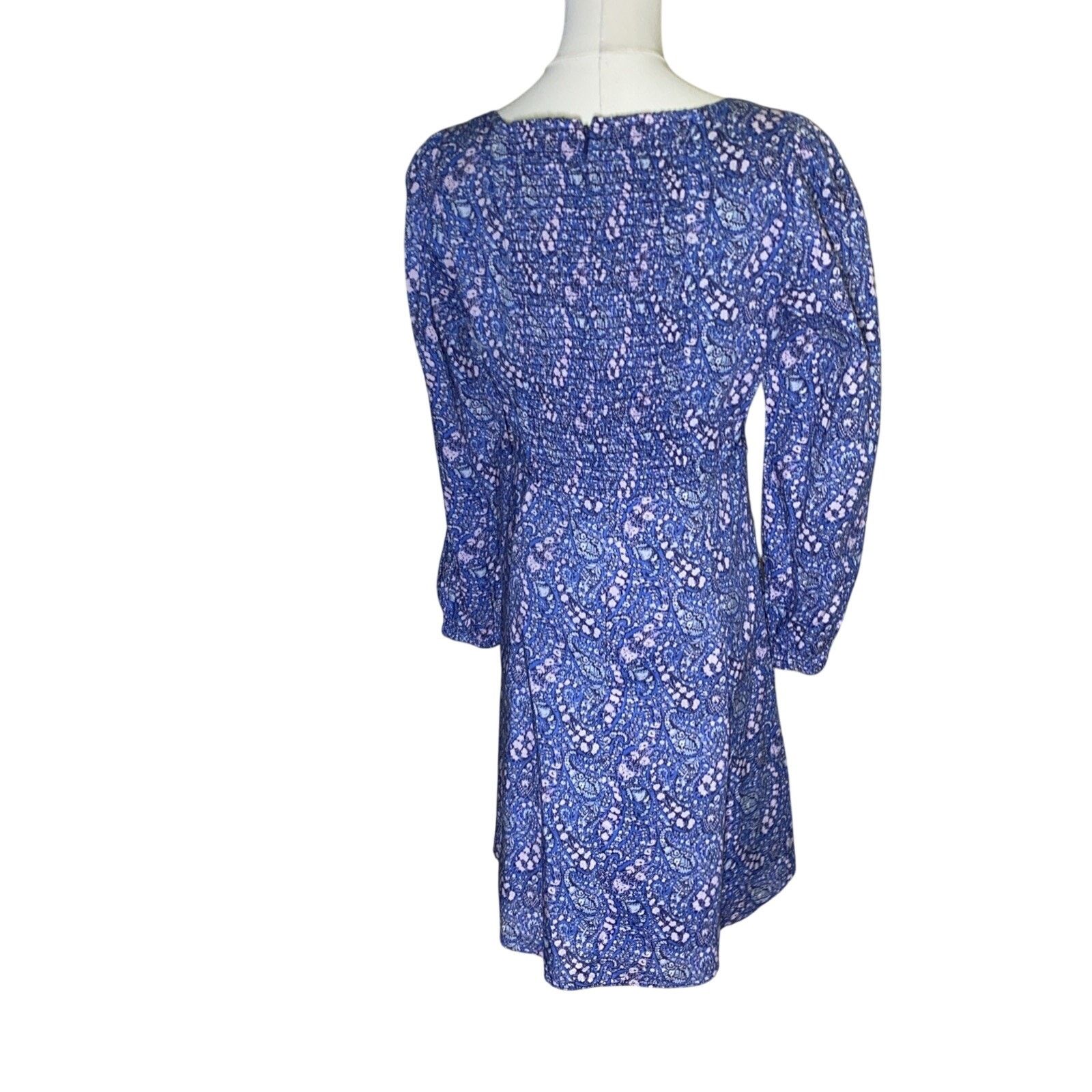J.Crew JCREW Women Sweetheart Liberty Blue Floral Mini Dress 6 Size M / US 6-8 / IT 42-44 - 3 Thumbnail