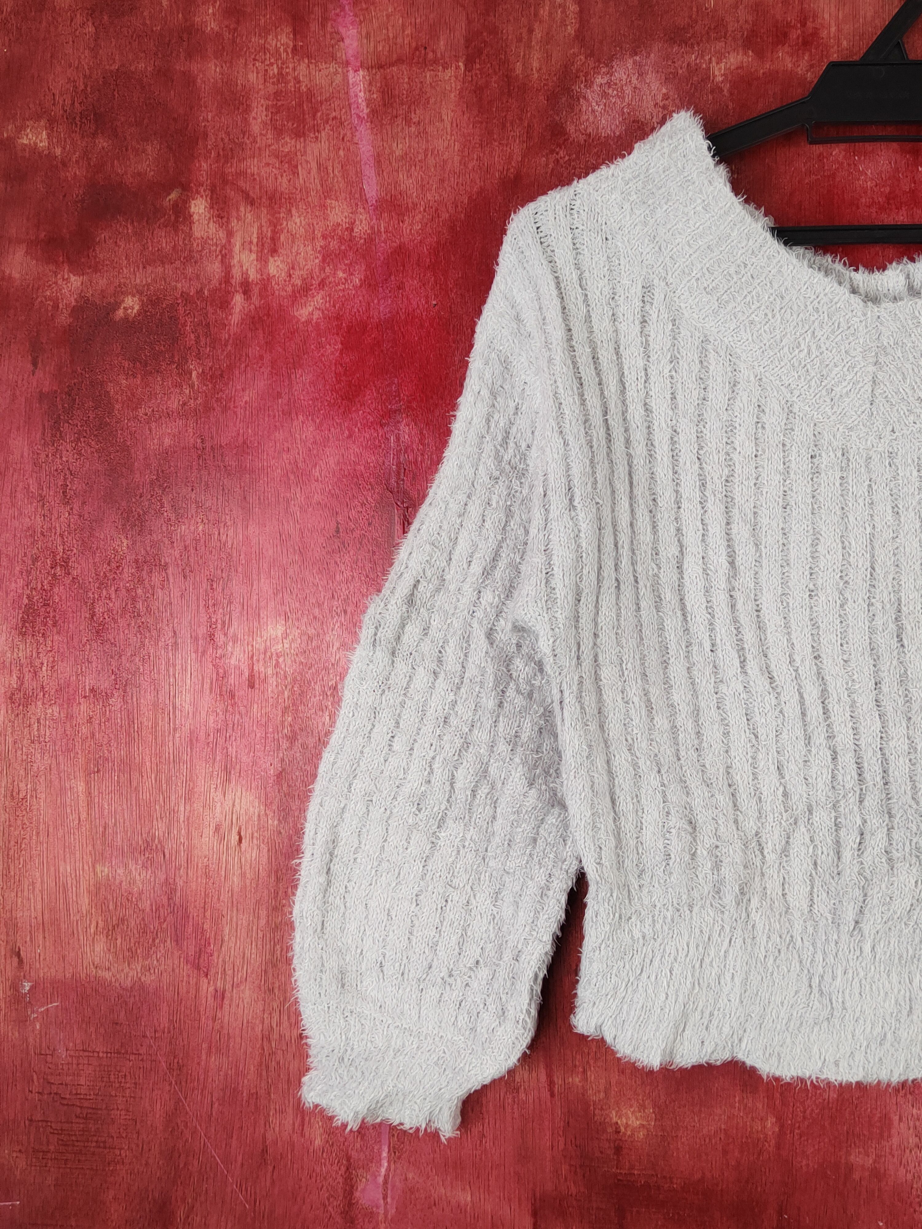 Homespun Knitwear As know as Purple Shag Shaggy Fur Mohair Knitwear #S1901 Size XS / US 0-2 / IT 36-38 - 8 Thumbnail
