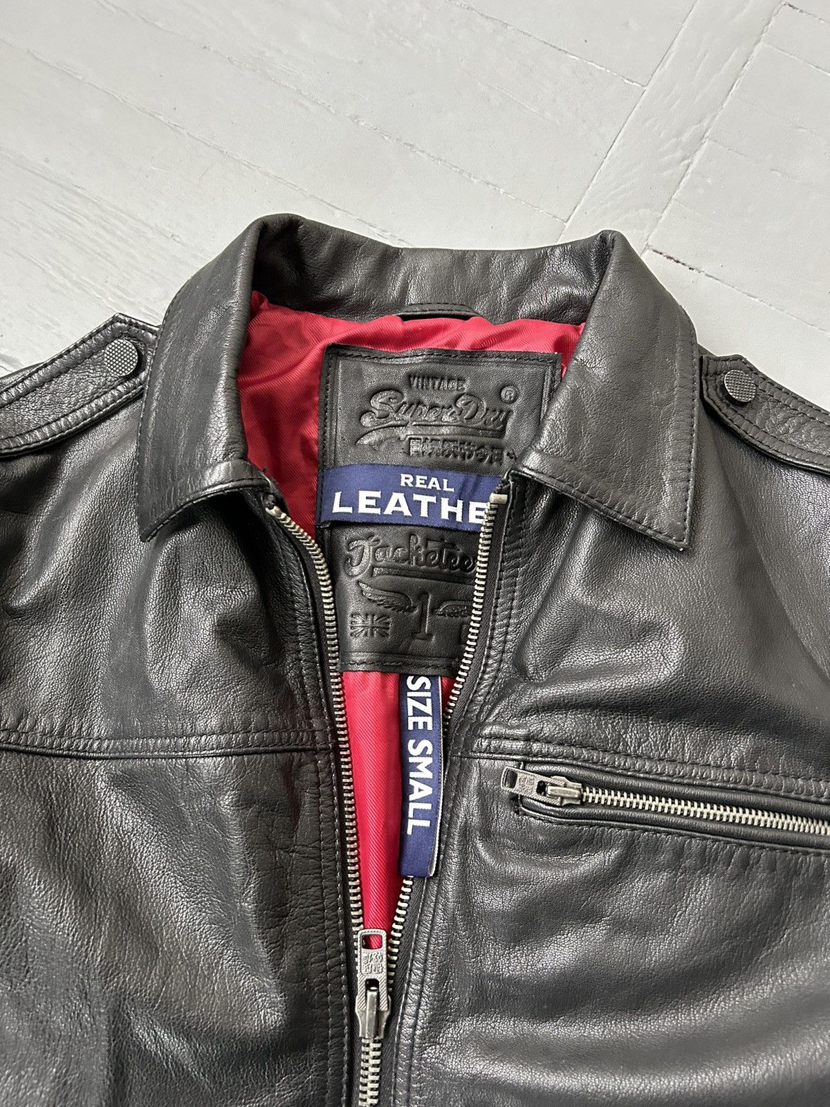 Leather × Superdry Superdry leather jacket vintage Size US S / EU 44-46 / 1 - 6 Thumbnail
