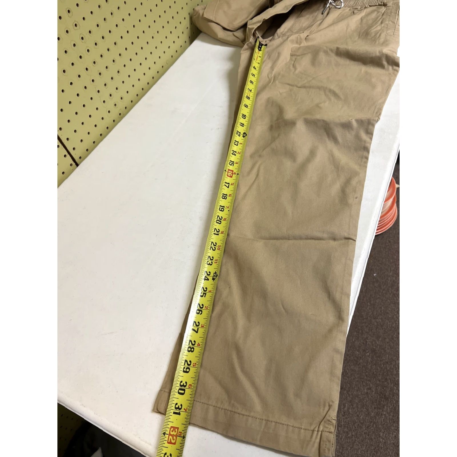 Reyn Spooner Reyn Spooner Solid Beach Twill Chino Drawstring Pants Men’s 2XL Khaki, Loose, Regular, 32 Inseam, Cotton, Beach Theme, Mens Size US 39 - 5 Thumbnail