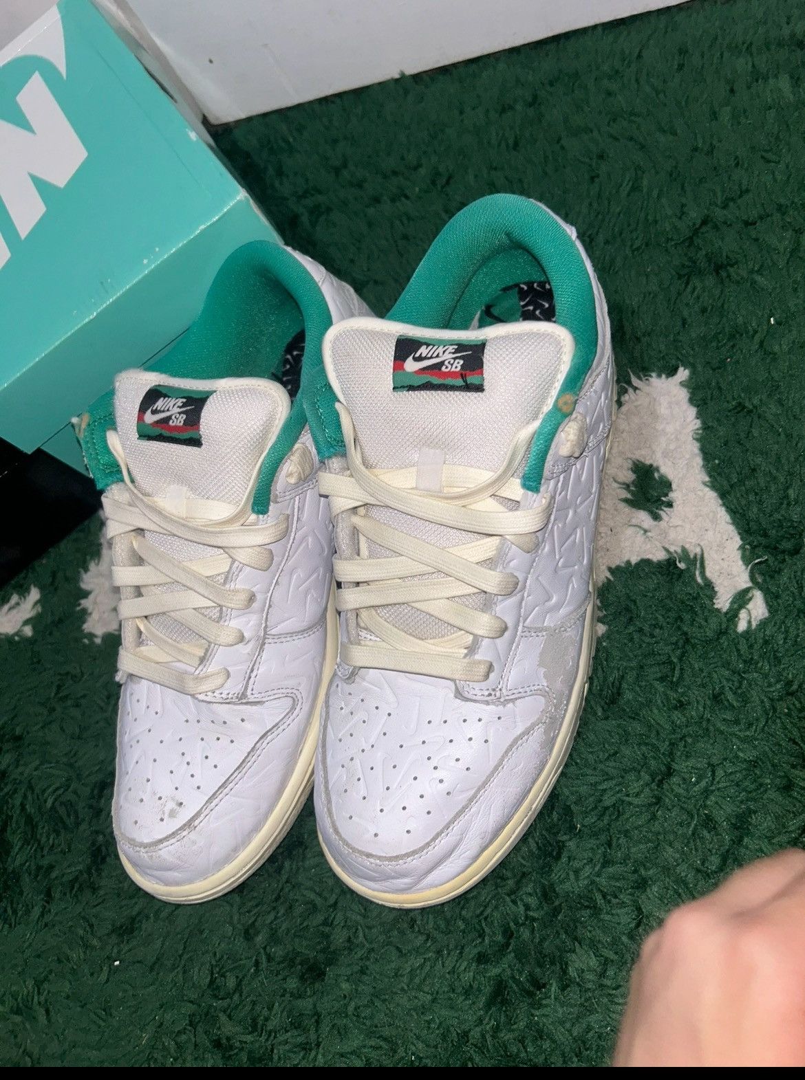 Nike Size 11 - Nike Ben-G x Dunk SB Low Lucid Green Worn With Box Size US 11 / EU 44 - 4 Thumbnail