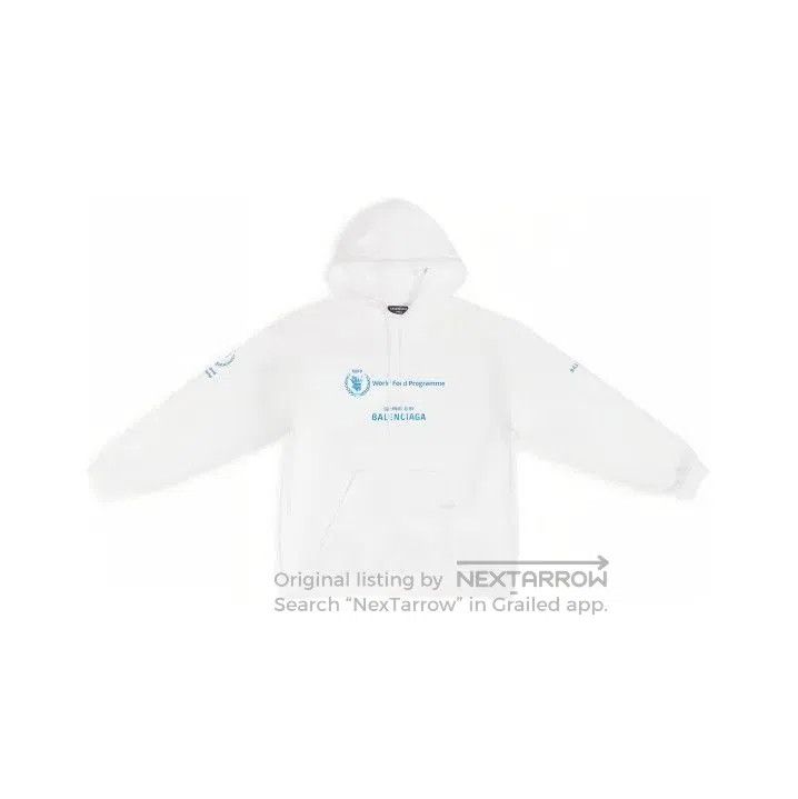 Balenciaga x WFP White Logo Hoodie.