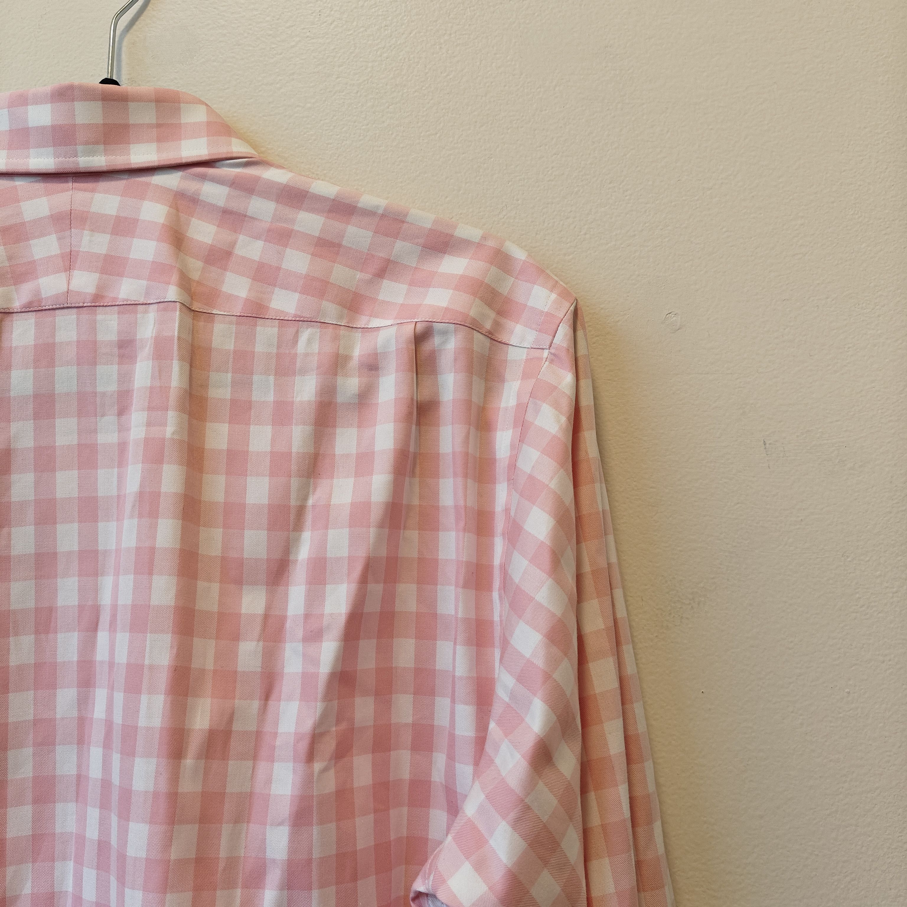 Drake's pink checkered dress shirt 16/41" drakes Size US M / EU 48-50 / 2 - 24 Thumbnail