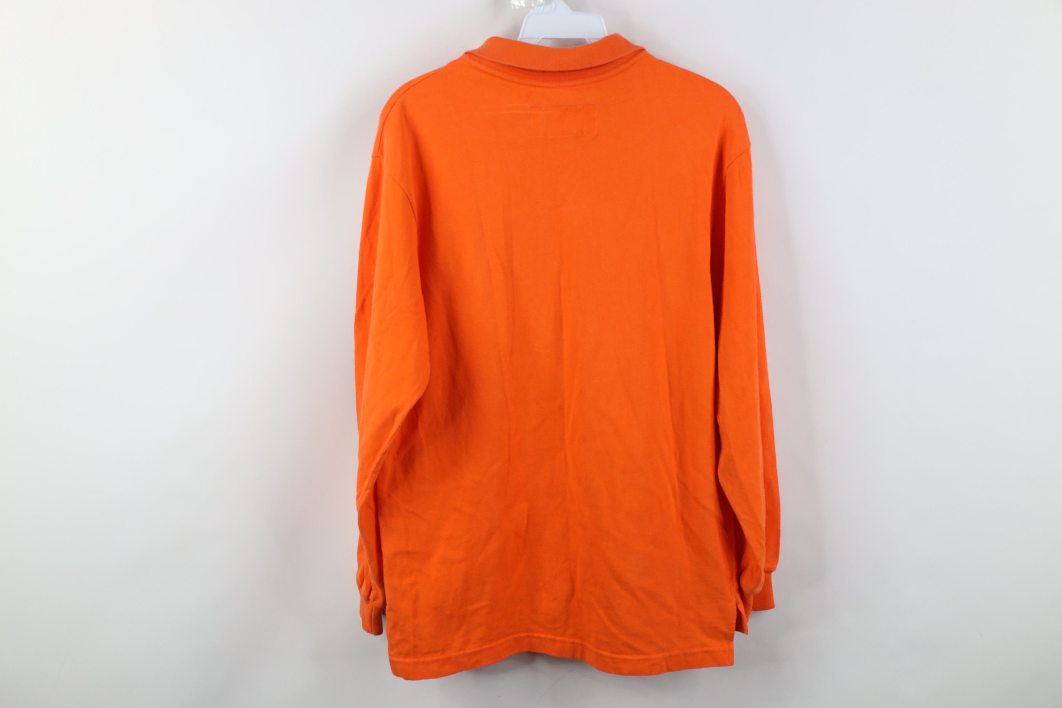 Reebok Vintage 90s Reebok Sport Spell Long Sleeve Rugby Polo Orange Size US S / EU 44-46 / 1 - 14 Thumbnail