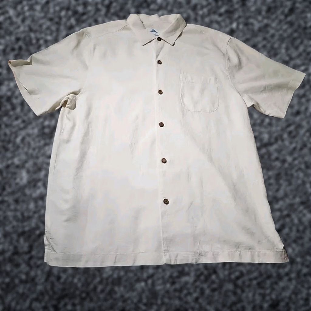 Tommy Bahama VINTAGE Tommy Bahama Camp Shirt Mens L Down The Hatch Embroidered Panelback Silk Size US L / EU 52-54 / 3 - 1 Thumbnail