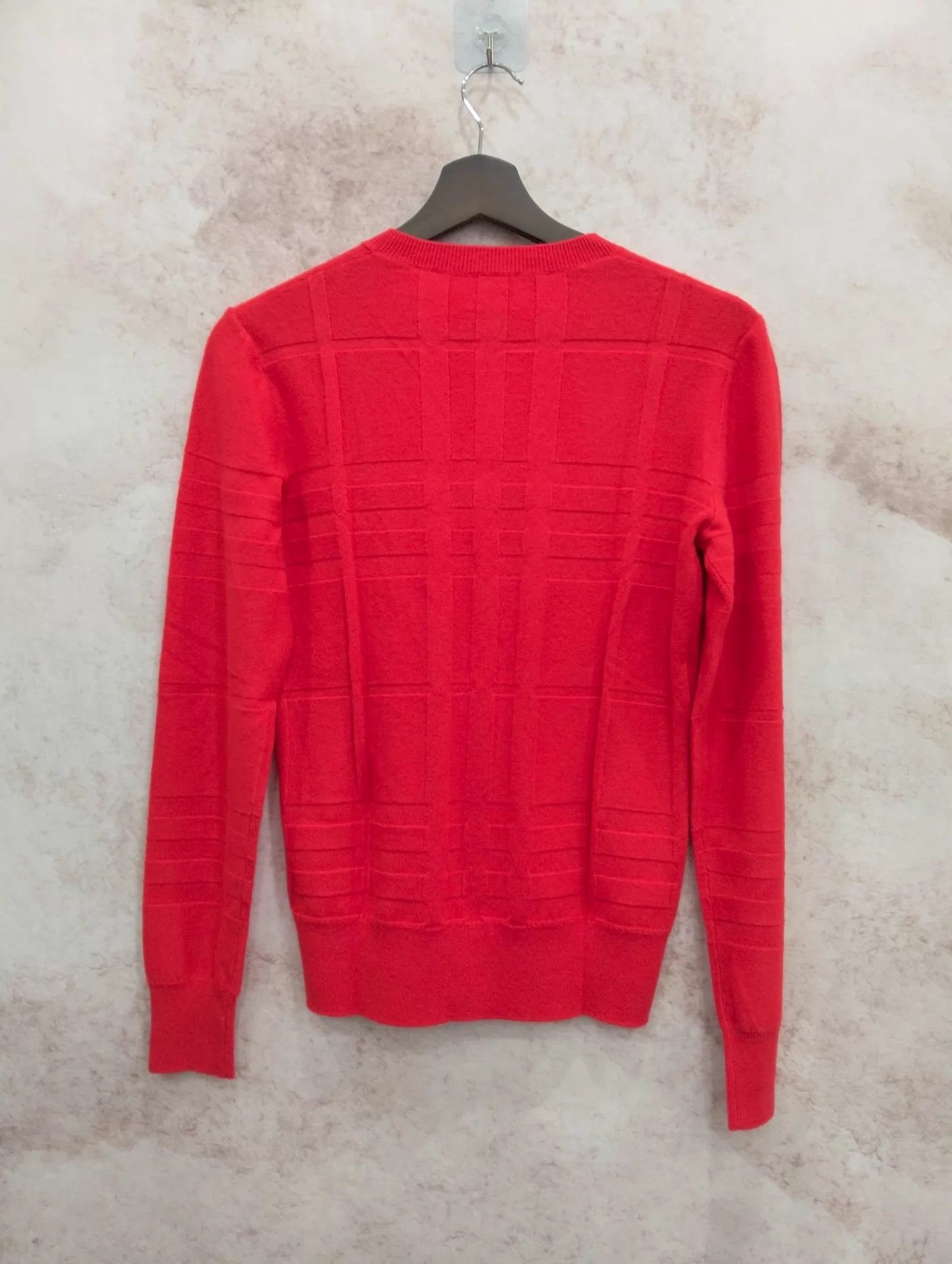 Burberry Burberry Check Knit Crew Cashmere Sweater Women's XS 99 New Size XS / US 0-2 / IT 36-38 - 2 Thumbnail