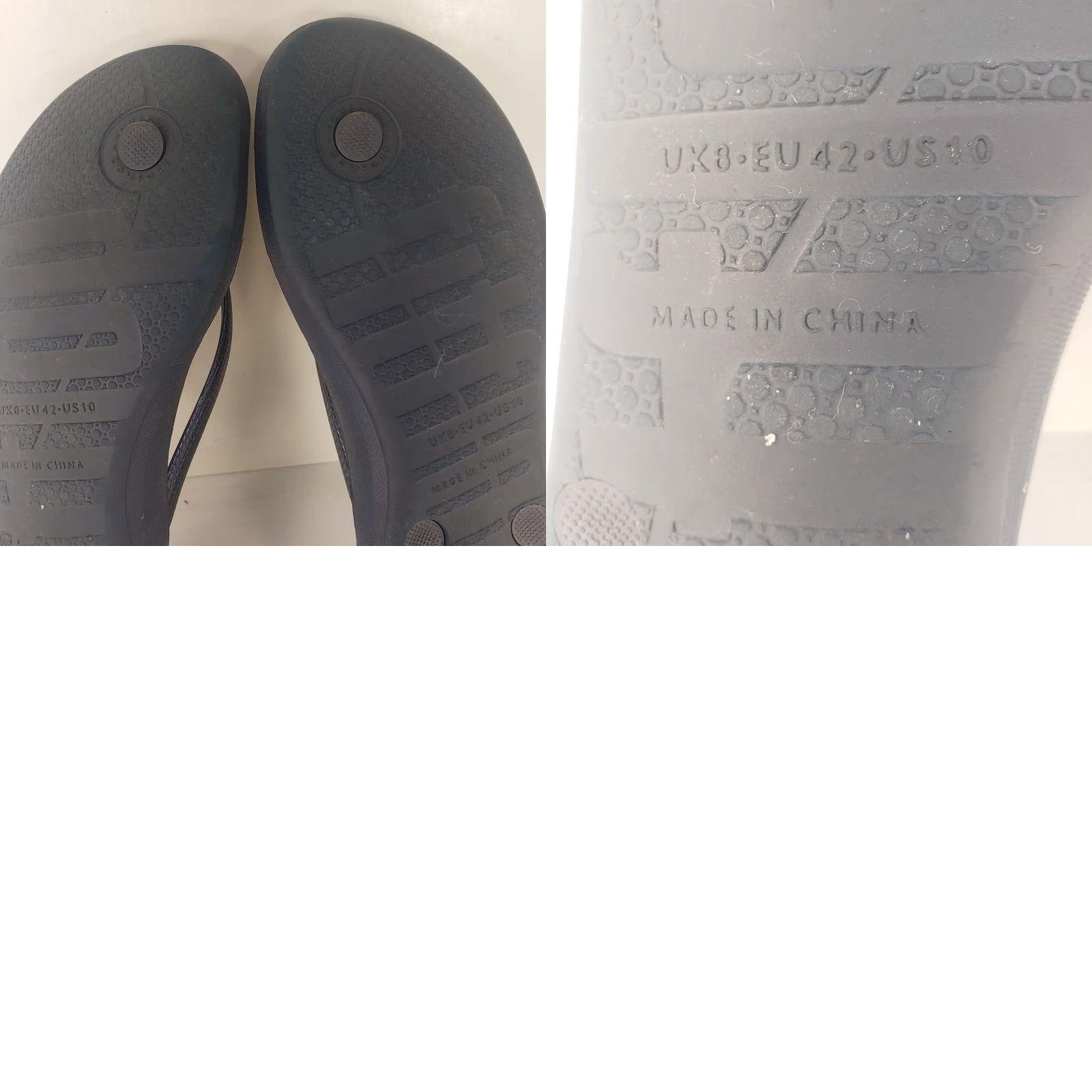 Vintage FitFlop iQushion Blue Gloss Comfort Flip Flop Womens Size 10 Sandal Cushioned Arch Support Lightweight Rubber Upper Size US 8 / IT 38 - 9 Thumbnail