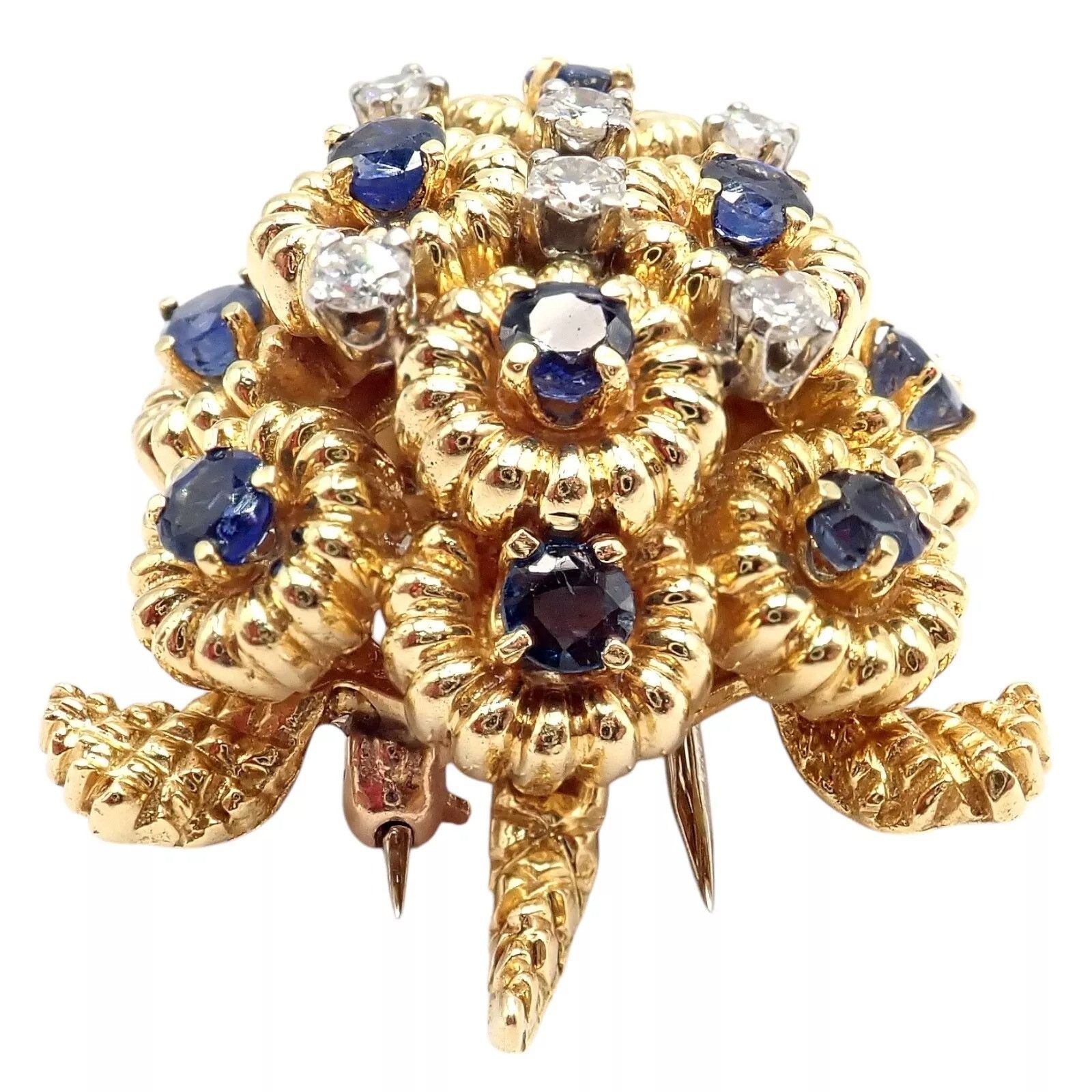 Tiffany & Co. Tiffany & Co. 18k Yellow Gold Diamond Sapphire Pin Brooch Size ONE SIZE - 12 Thumbnail