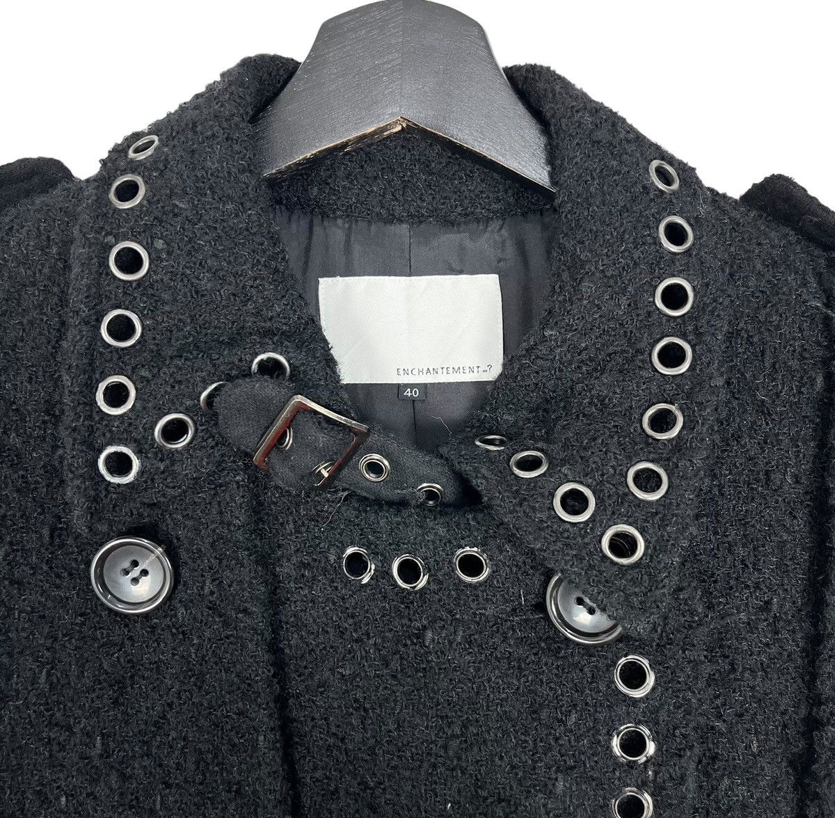 Enchantment × Japanese Brand Japanese Brand Enchantment Wool Stretch Gothic Women Coat Size S / US 4 / IT 40 - 4 Thumbnail