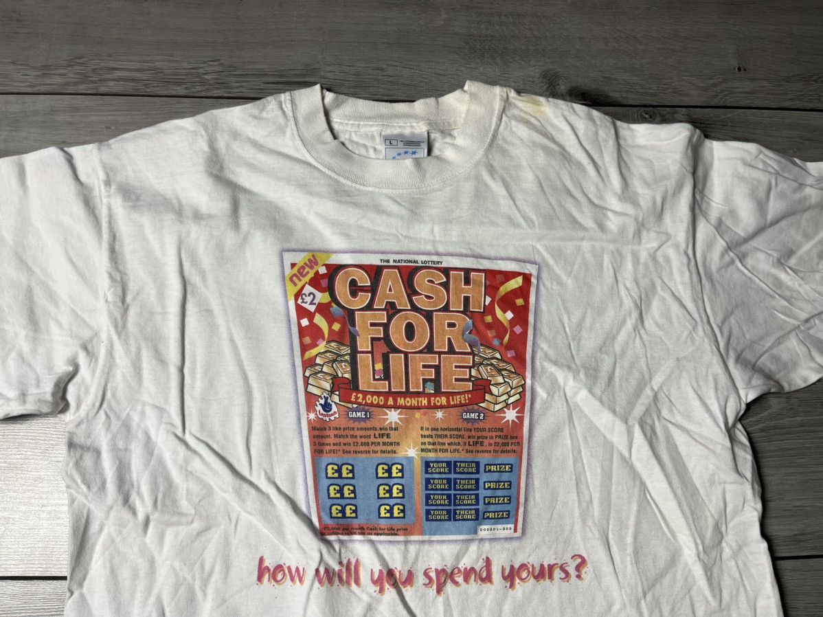 Band Tees The National Lottery T-shirt Cash For Life size Large Size US L / EU 52-54 / 3 - 3 Thumbnail