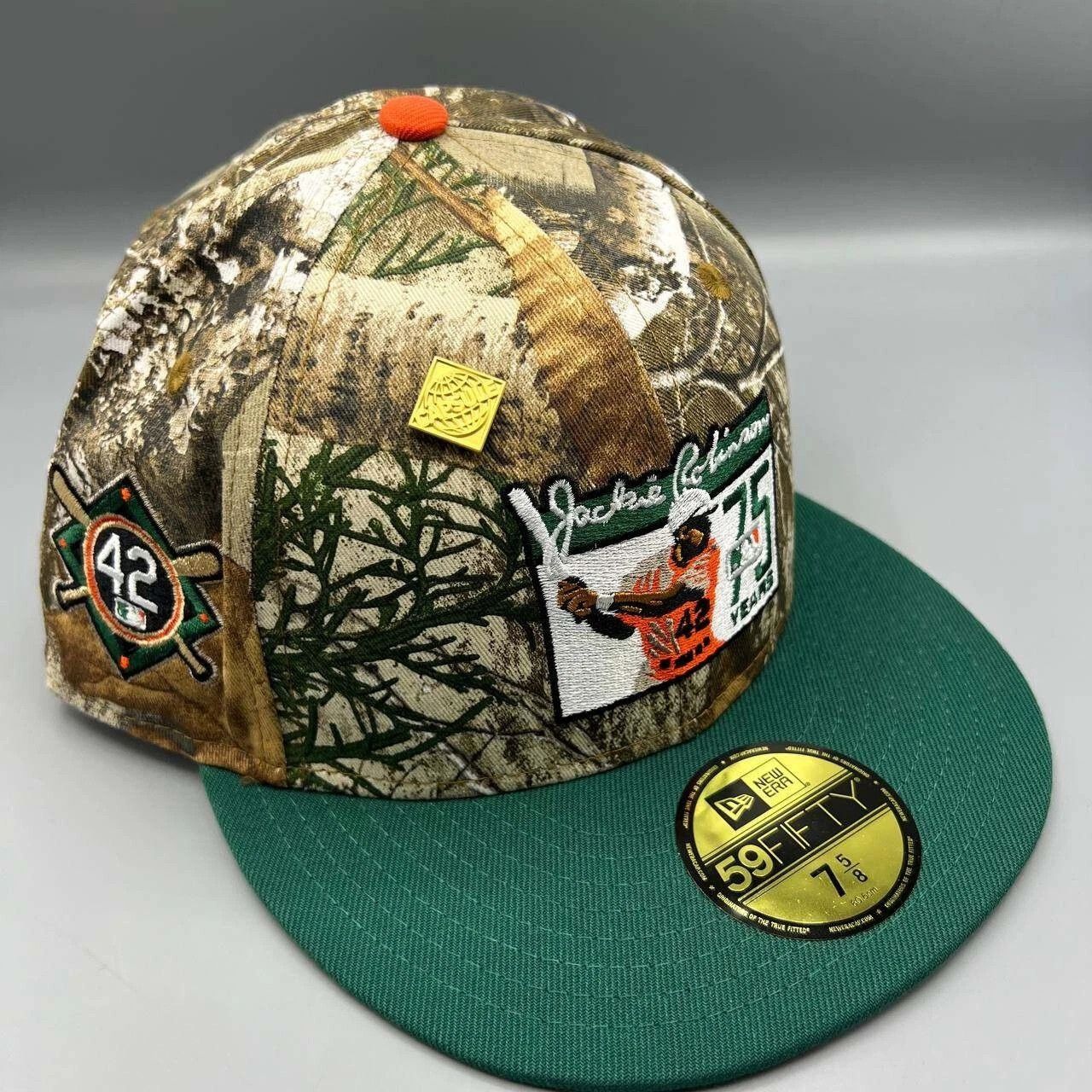 New Era Jackie Robinson #42 Dodgers Hat Men 7 5/8 Realtree Fitted Size ONE SIZE - 1 Thumbnail