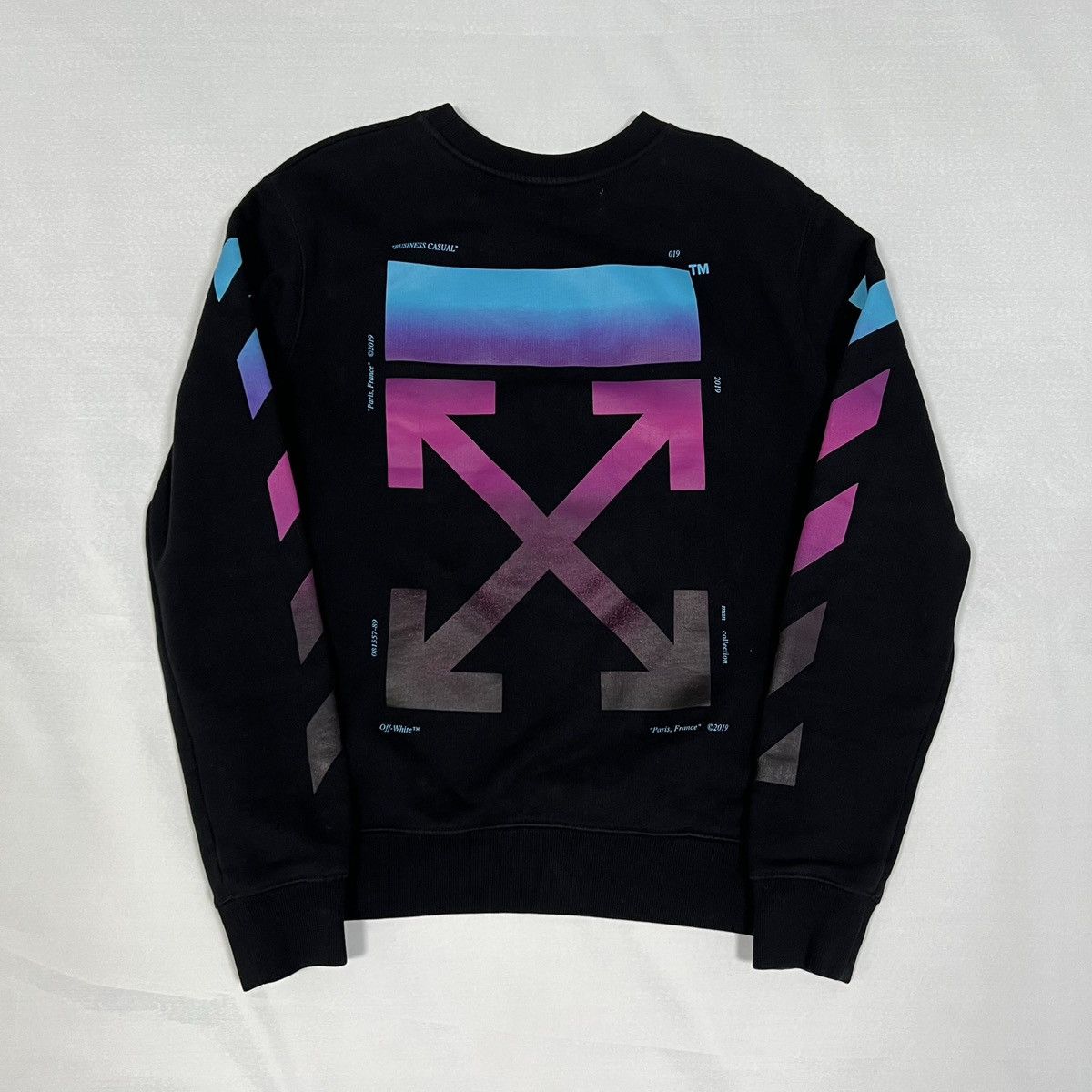 Off-White OFF-WHITE FW18 DIAGONAL GRADIENT SWEATSHIRT Size US M / EU 48-50 / 2 - 5 Thumbnail