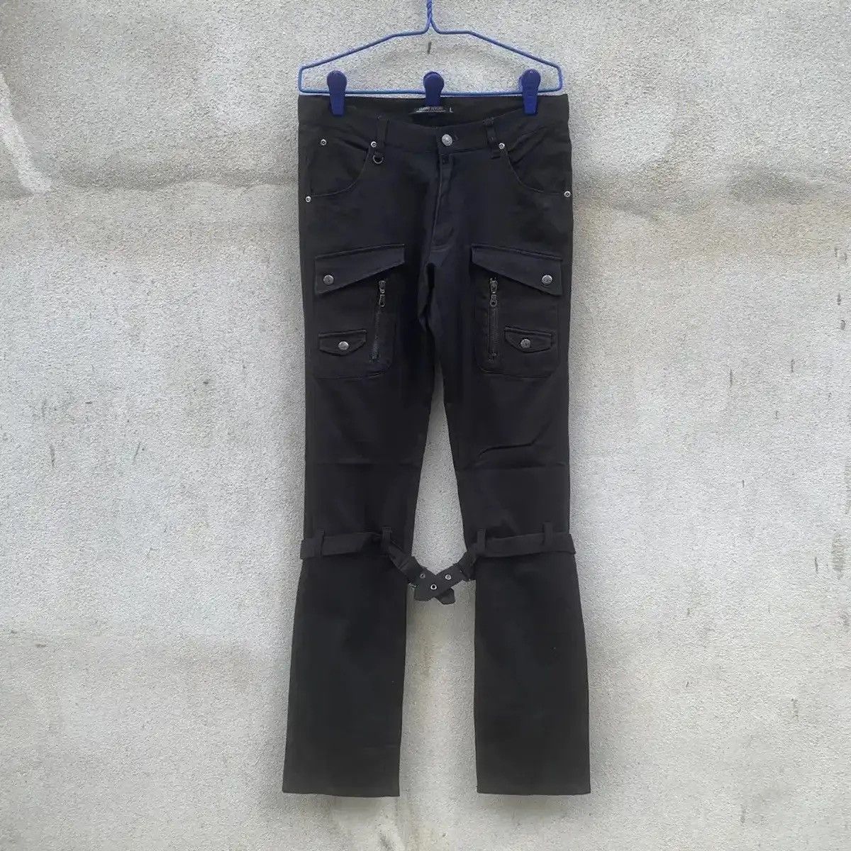 If Six Was Nine SEMANTIC DESIGN BONDAGE PUNK FLARE BOOTCUT FADED