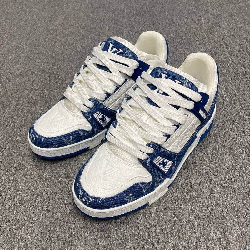 Louis Vuitton Louis Vuitton Denim Low-Top Fashion Sneakers 0079 Size US 8.5 / EU 41-42 - 1 Thumbnail