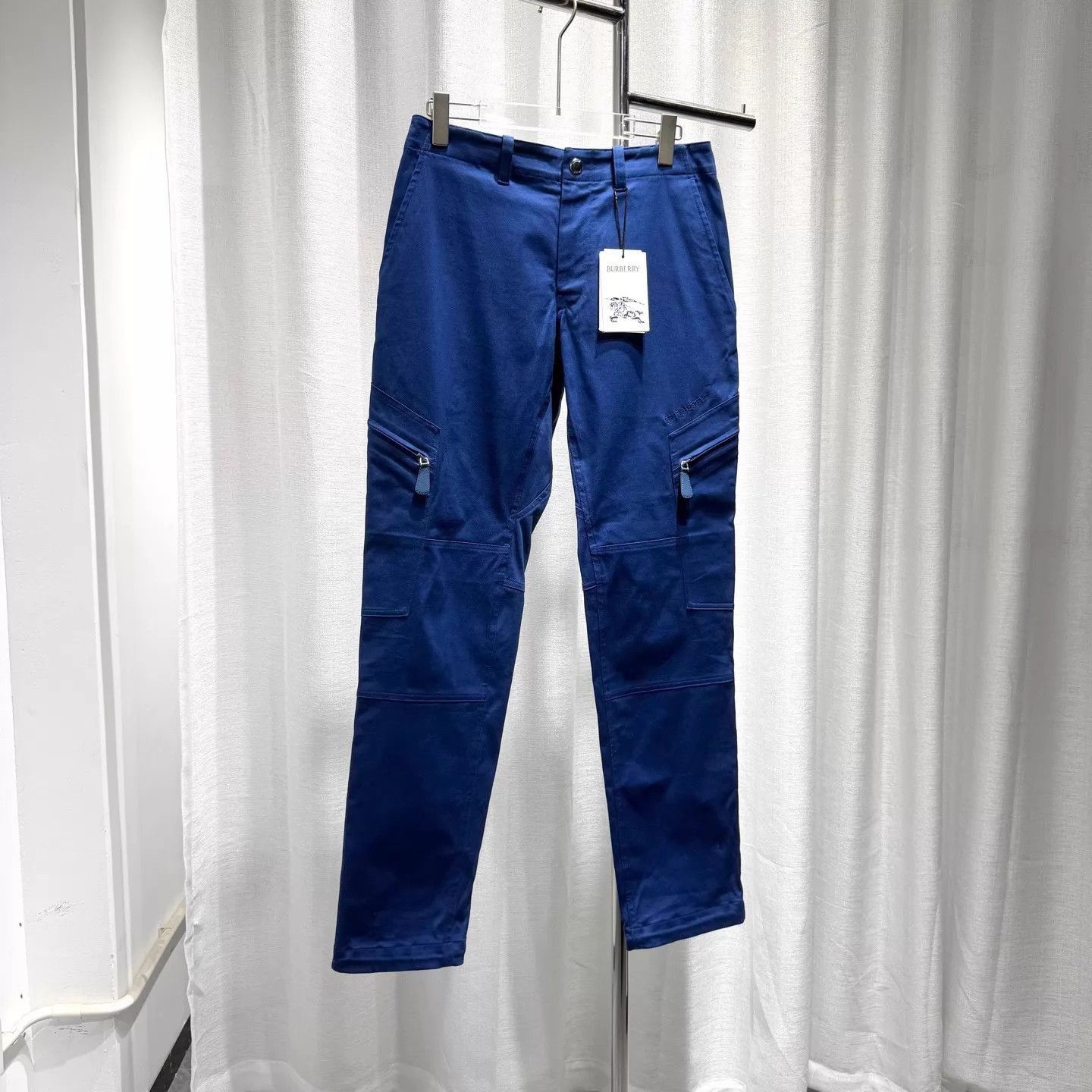 Burberry Blue Cargo Pants with Zipper Pockets Size US 30 / EU 46 - 1 Thumbnail