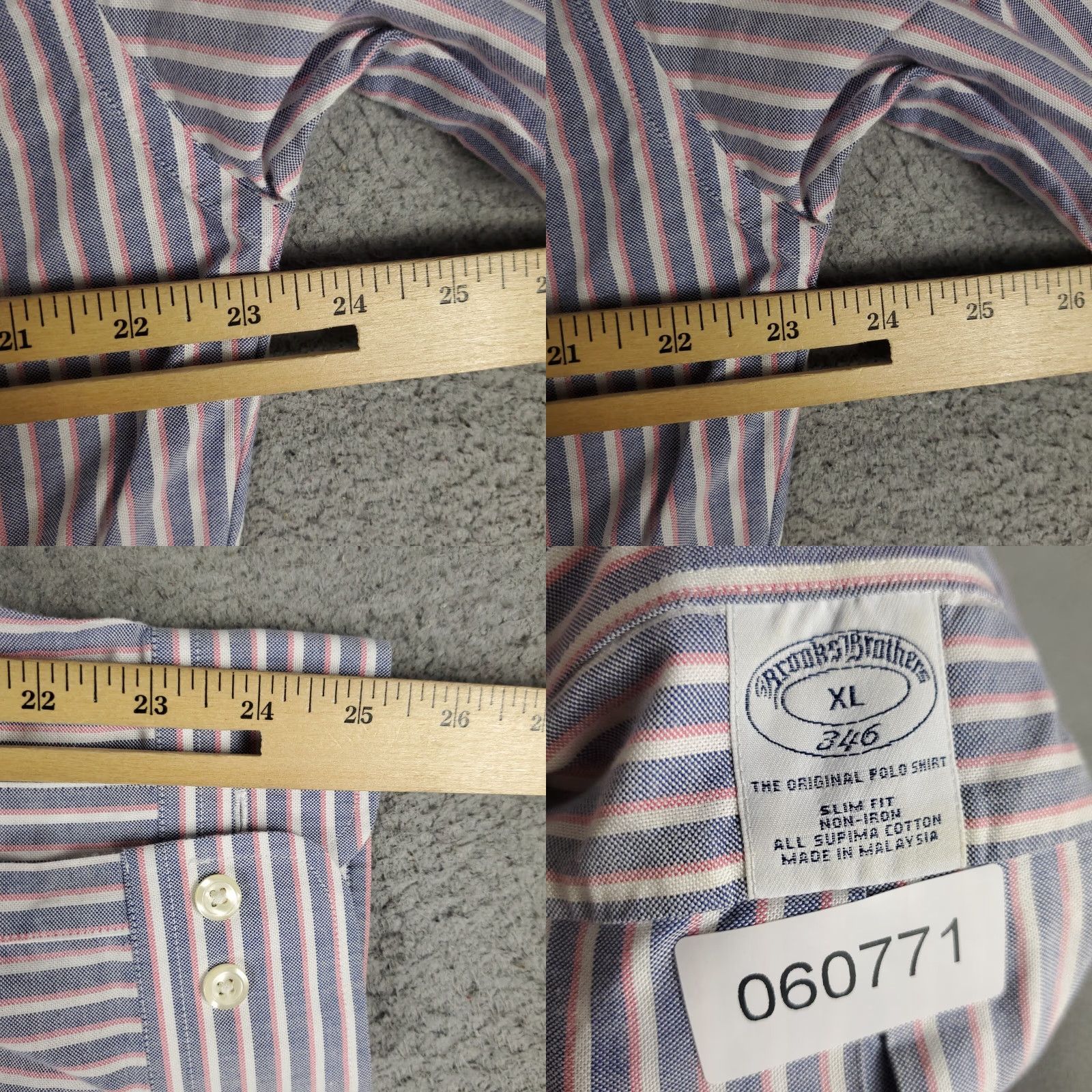 Brooks Brothers Brooks Brothers Shirt Adult XL Blue Striped Button-Down Cotton Long Sleeve Dress Shirt Casual Workwear Classic American Mens Size US XL / EU 56 / 4 - 8 Thumbnail