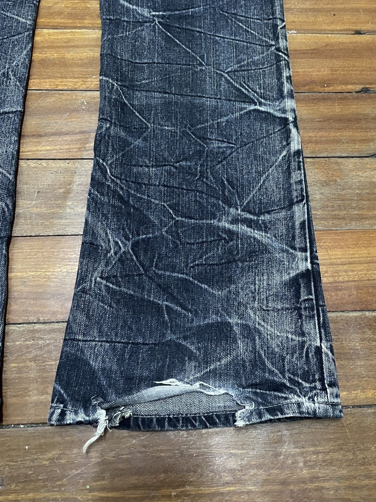 Vintage Rare Design Vintage Mild Life Distressed Flared Jeans 1990s Size US 35 - 8 Thumbnail