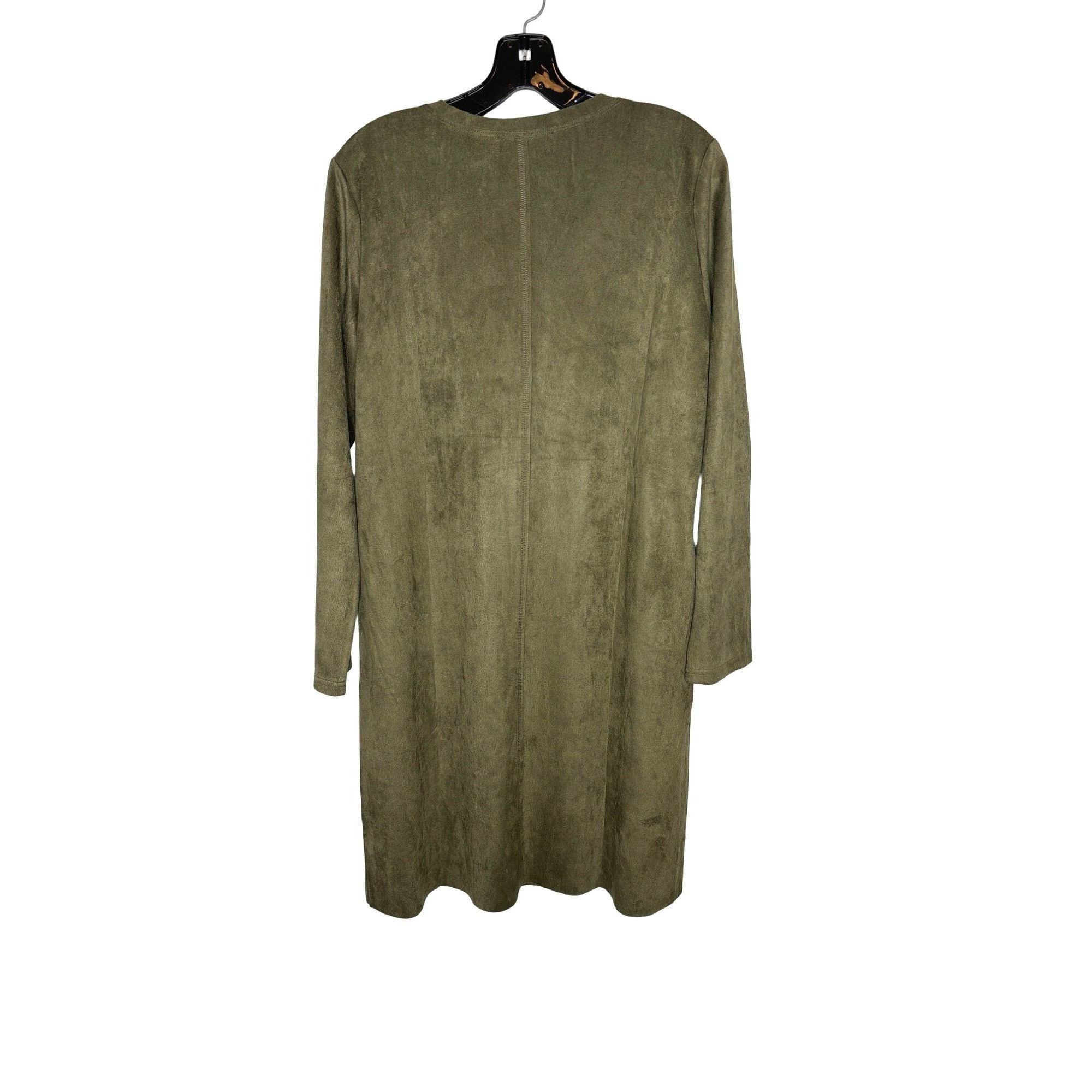 Other JOH APPAREL WOMEN'S OLIVE GREEN MICROSUEDE LONG SLEEVE DRESS Size M / US 6-8 / IT 42-44 - 3 Thumbnail