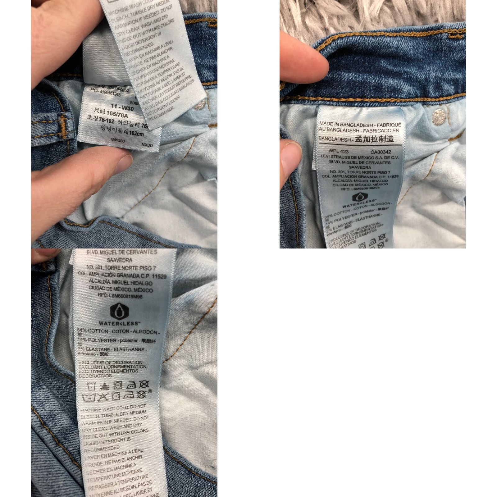 Denizen DENIZEN Jeans Size 11 Juniors Mid Rise Dark Wash Blue Denim Distressed Mother Mom Jean Womens Jeans Regular Fit 30x26 Size 32" / US 10 / IT 46 - 9 Thumbnail