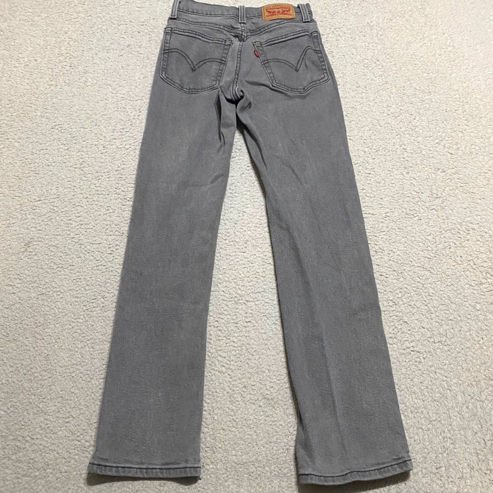 Levi's Levi's Wedgie Fit Jeans Womens 24 Gray Denim Straight Button Fly Medium Wash Jeans Womens Regular 26in Inseam Gray Vintage No NS Size 42" / US 20 - 2 Thumbnail