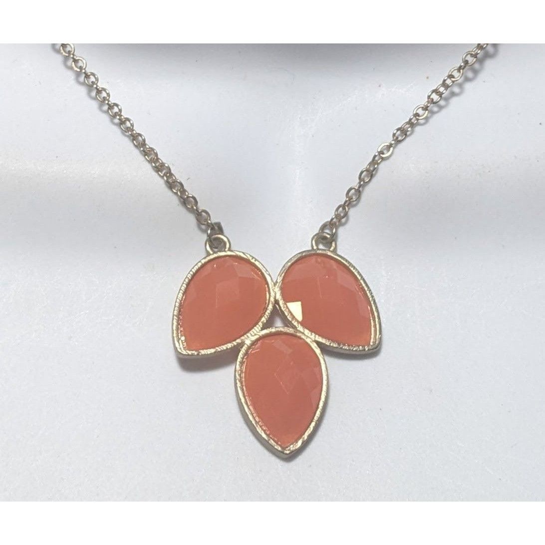 Other Orange And Gold Floral Necklace Size ONE SIZE - 5 Thumbnail