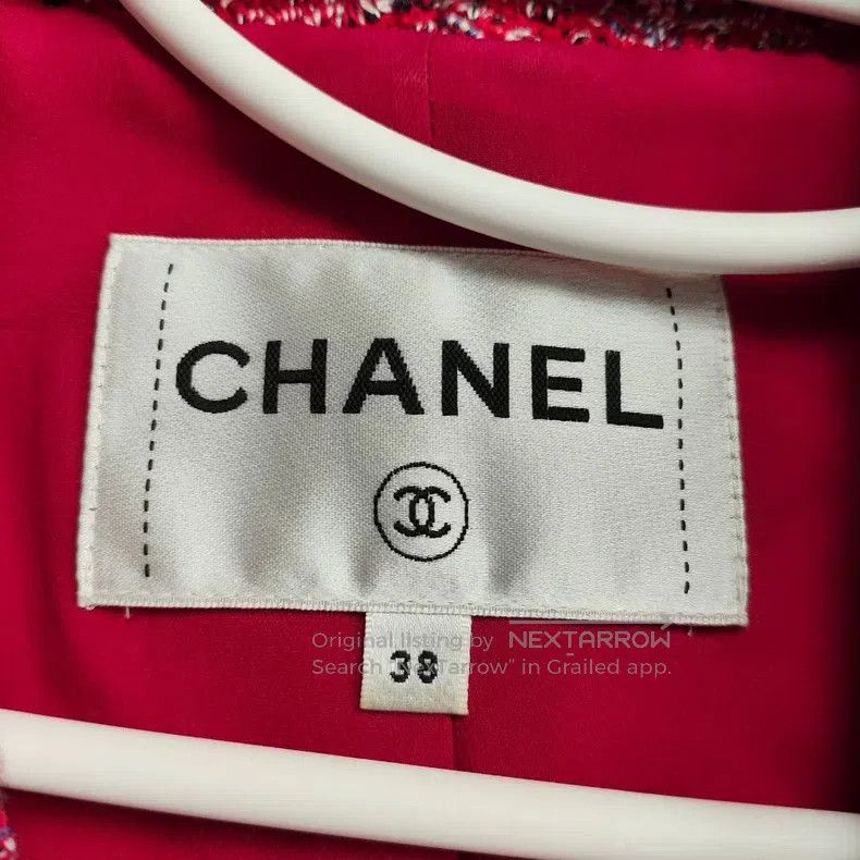 Chanel Chanel Blended tweed coat red colour block Size XS / US 0-2 / IT 36-38 - 4 Thumbnail