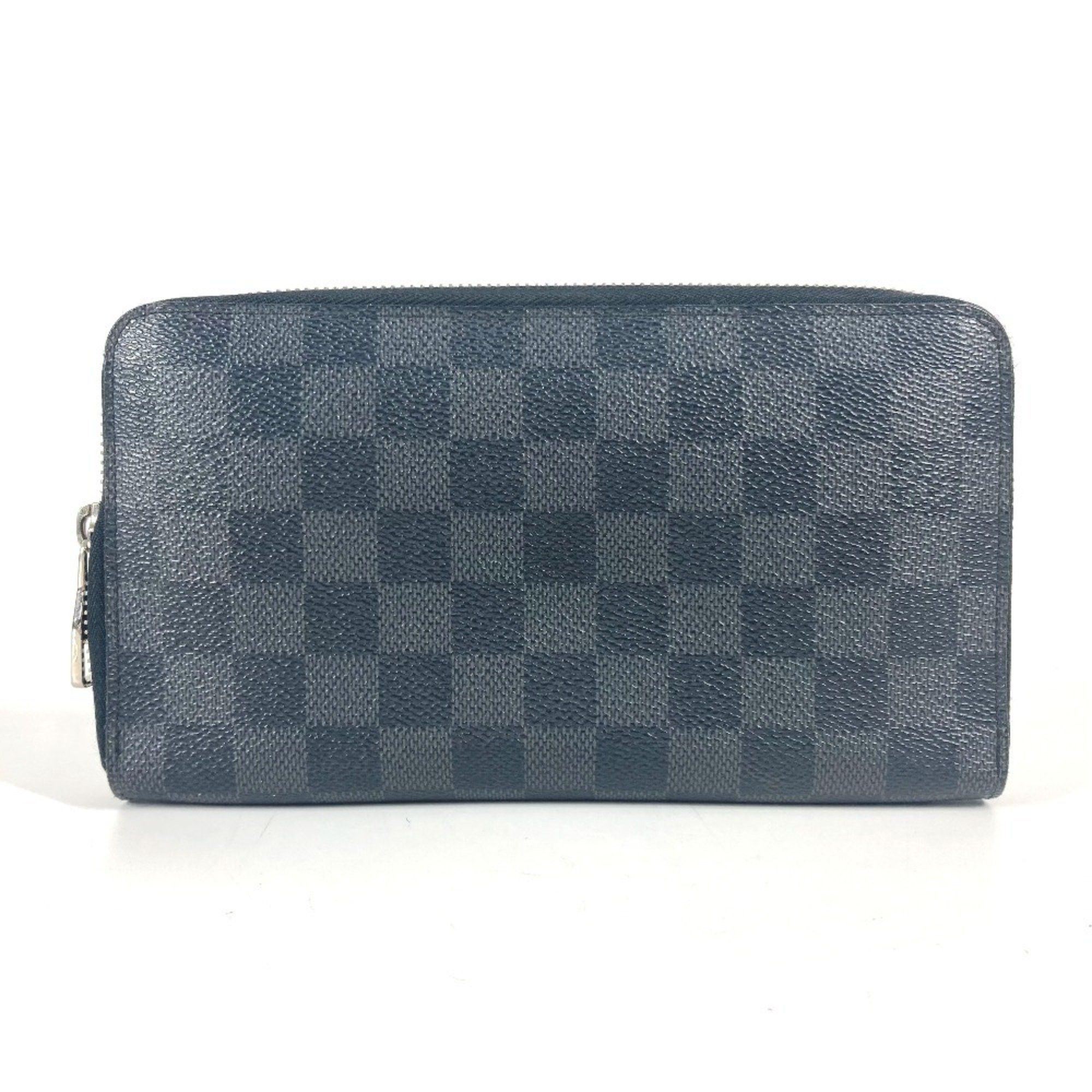 Louis Vuitton LOUIS VUITTON N63077 Damier Graphite Zippy Organizer Long Wallet Round Zipper Canvas Men's Women's Black Size ONE SIZE - 1 Thumbnail