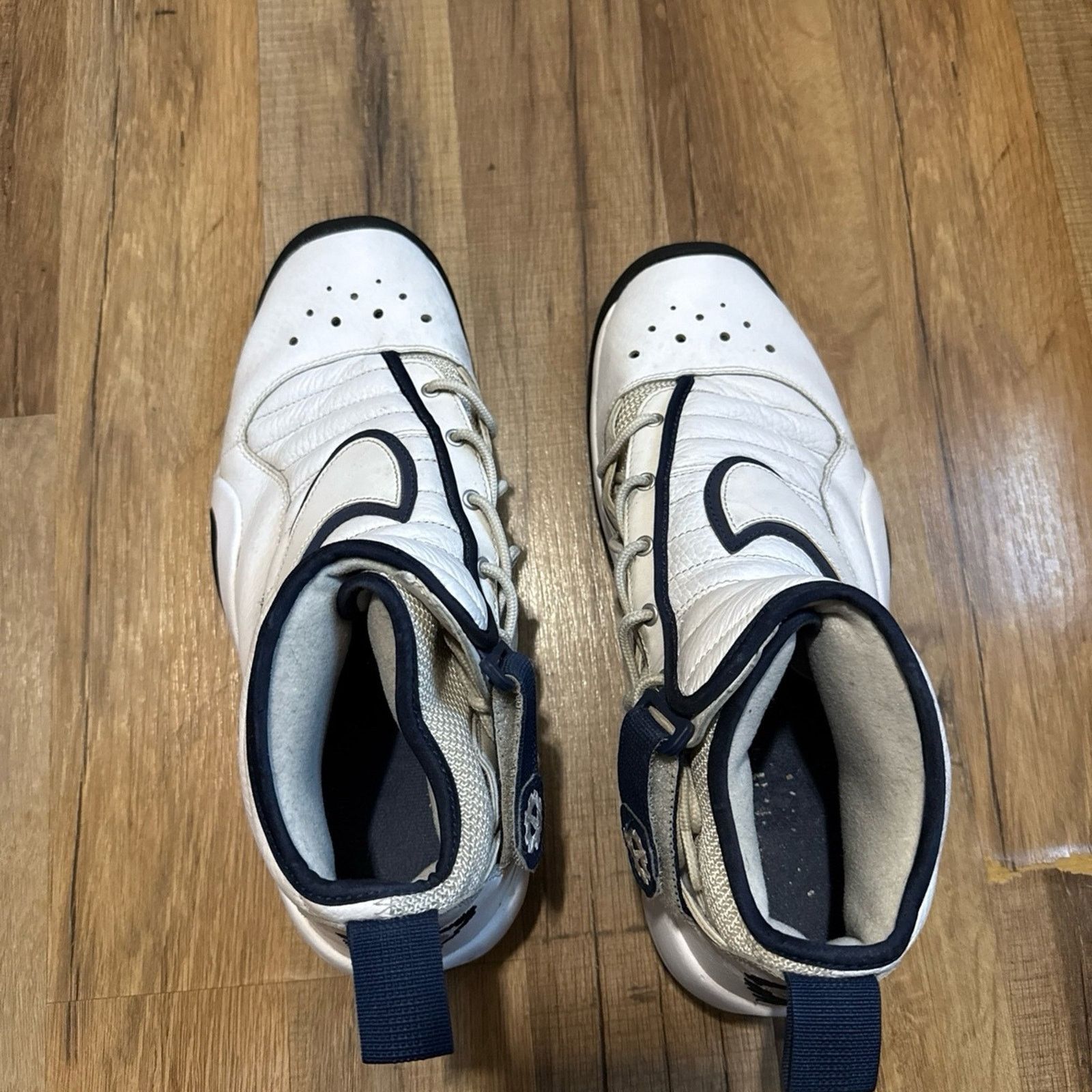 Nike Nike Air Shake Ndestrukt White Navy Size US 11.5 / EU 44-45 - 2 Thumbnail