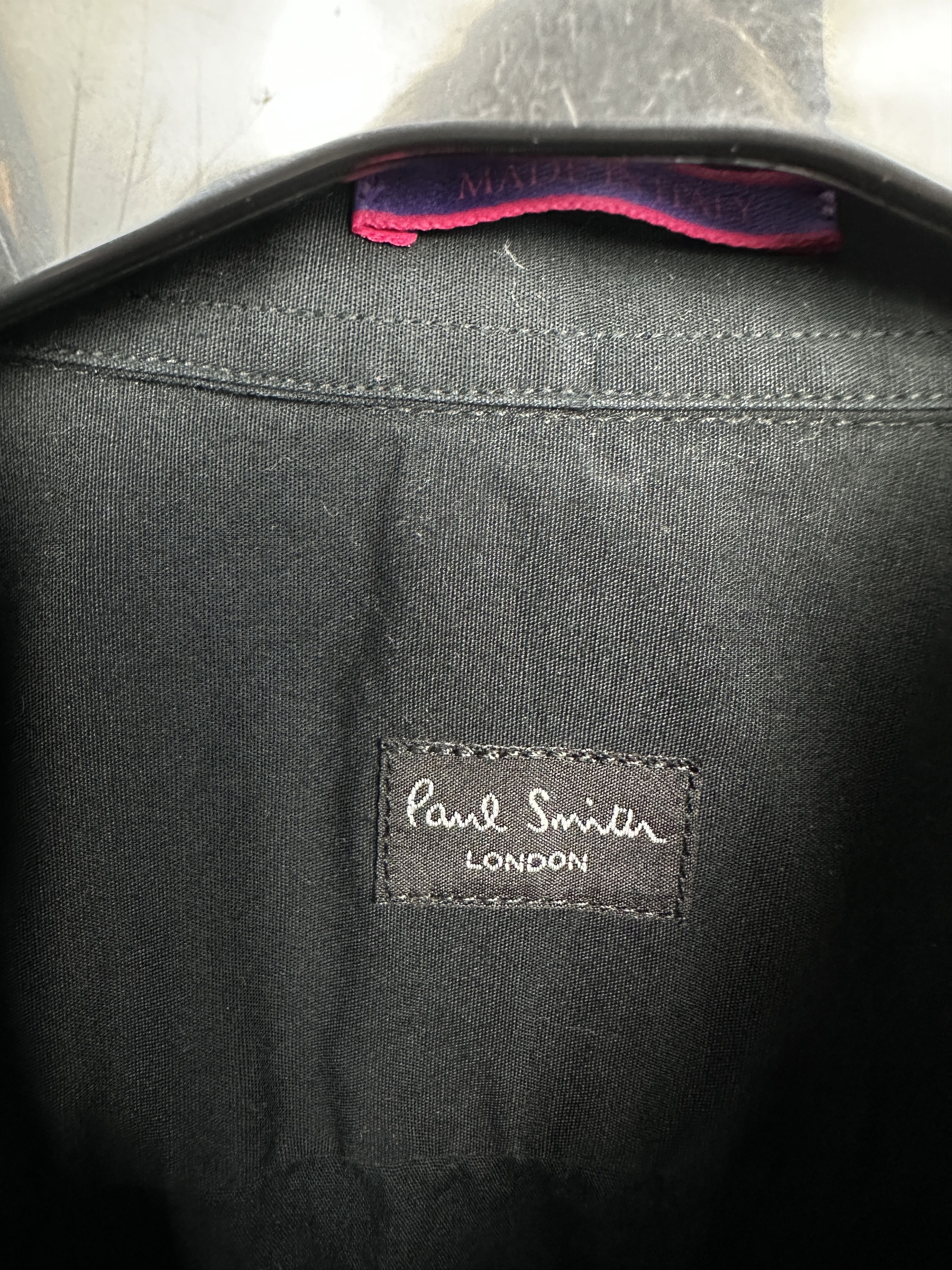 Paul Smith × Vintage Paul Smith Vintage Mens Black Long Sleeve Shirt Size US L / EU 52-54 / 3 - 3 Thumbnail