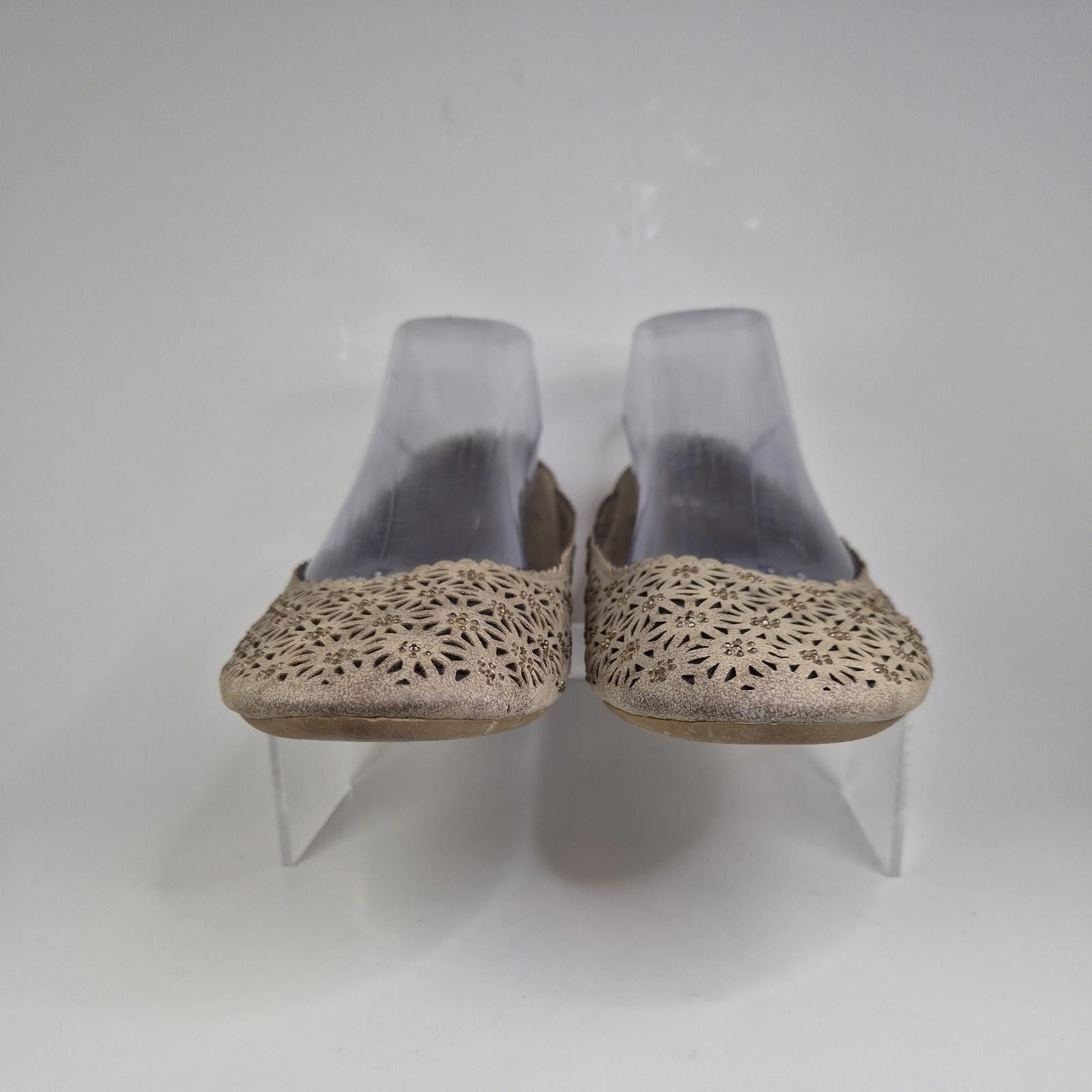 Nicole Club NICOLE Suede Rhinestone Ballet Flats Jane Womens Shoes Sz8.5 Size US 8.5 / IT 38.5 - 5 Thumbnail