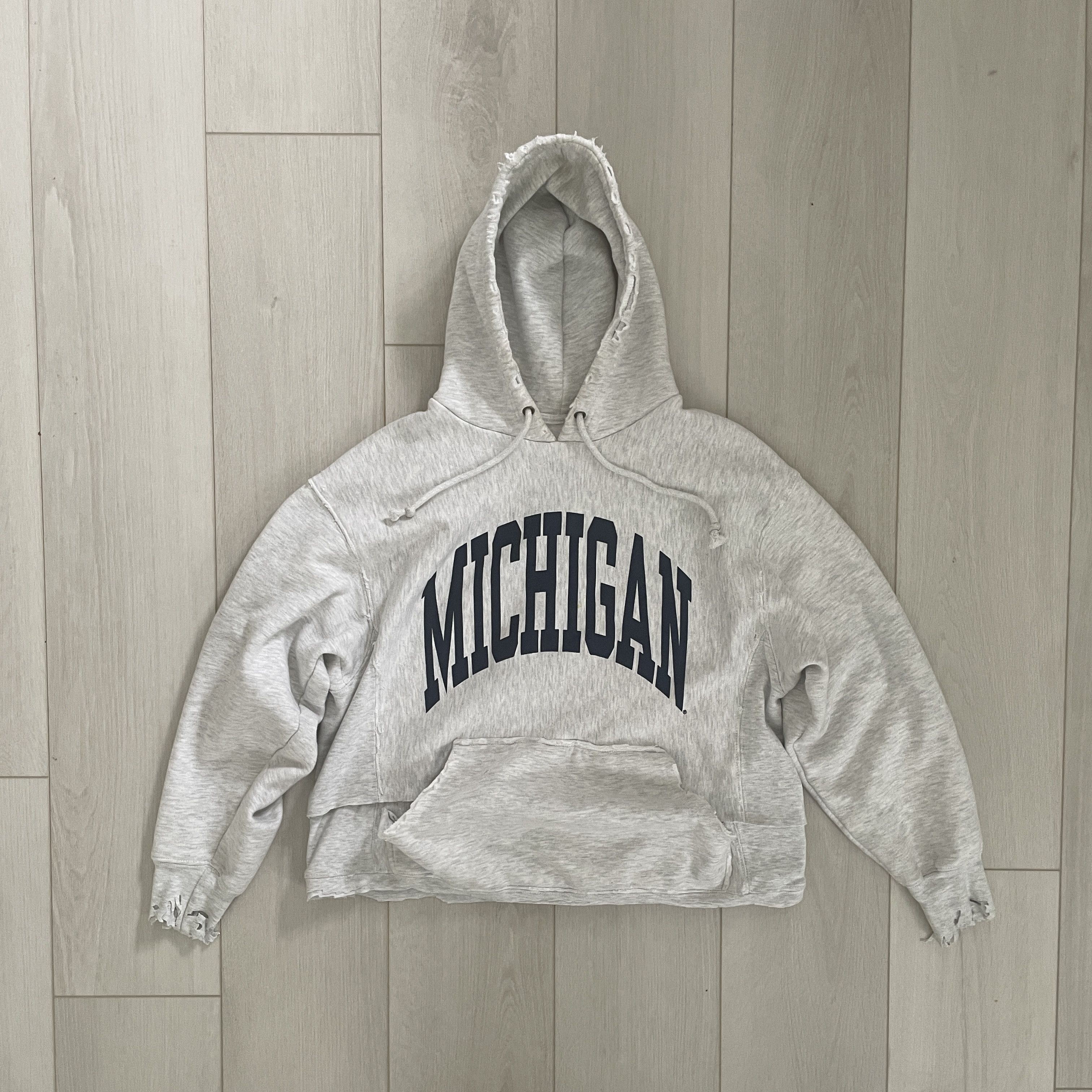 Other Grey College Distressed Hoodie Size US L / EU 52-54 / 3 - 1 Thumbnail