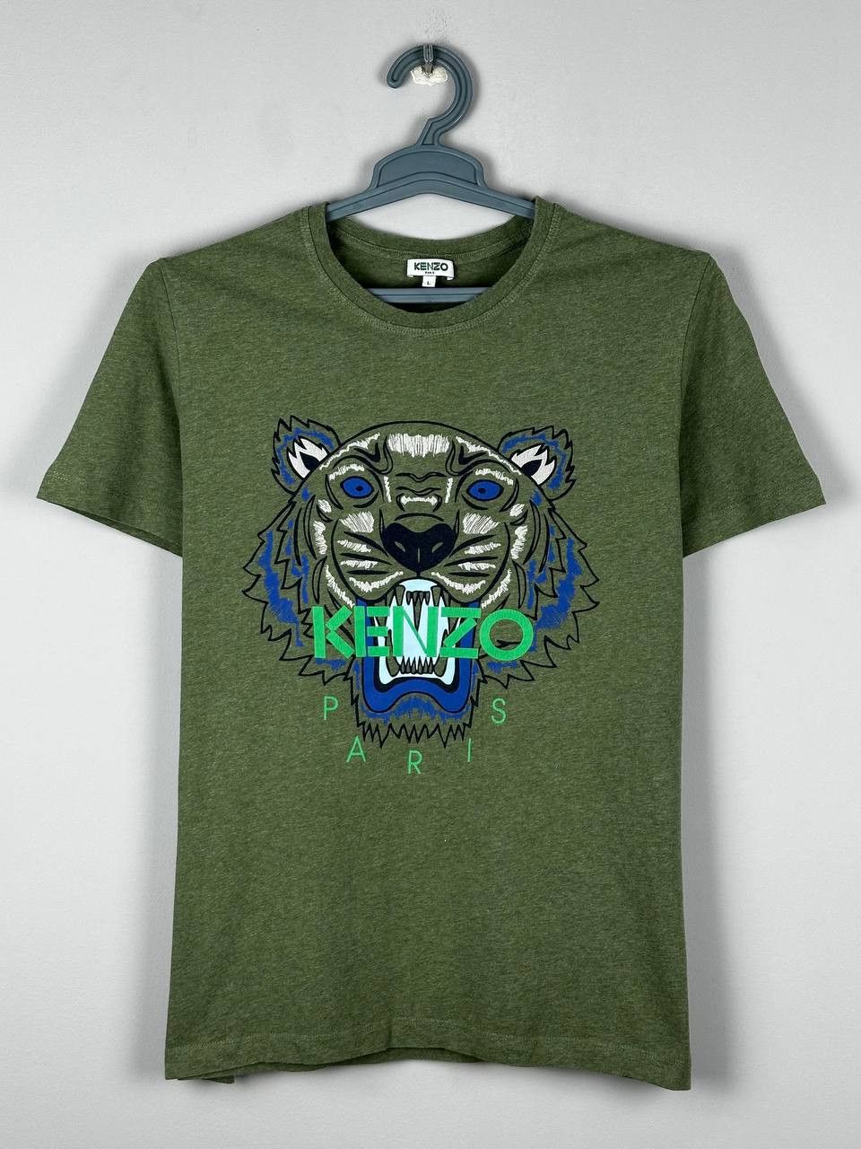 Kenzo Kenzo Tiger Logo Green T Shirt Size US L / EU 52-54 / 3 - 1 Thumbnail