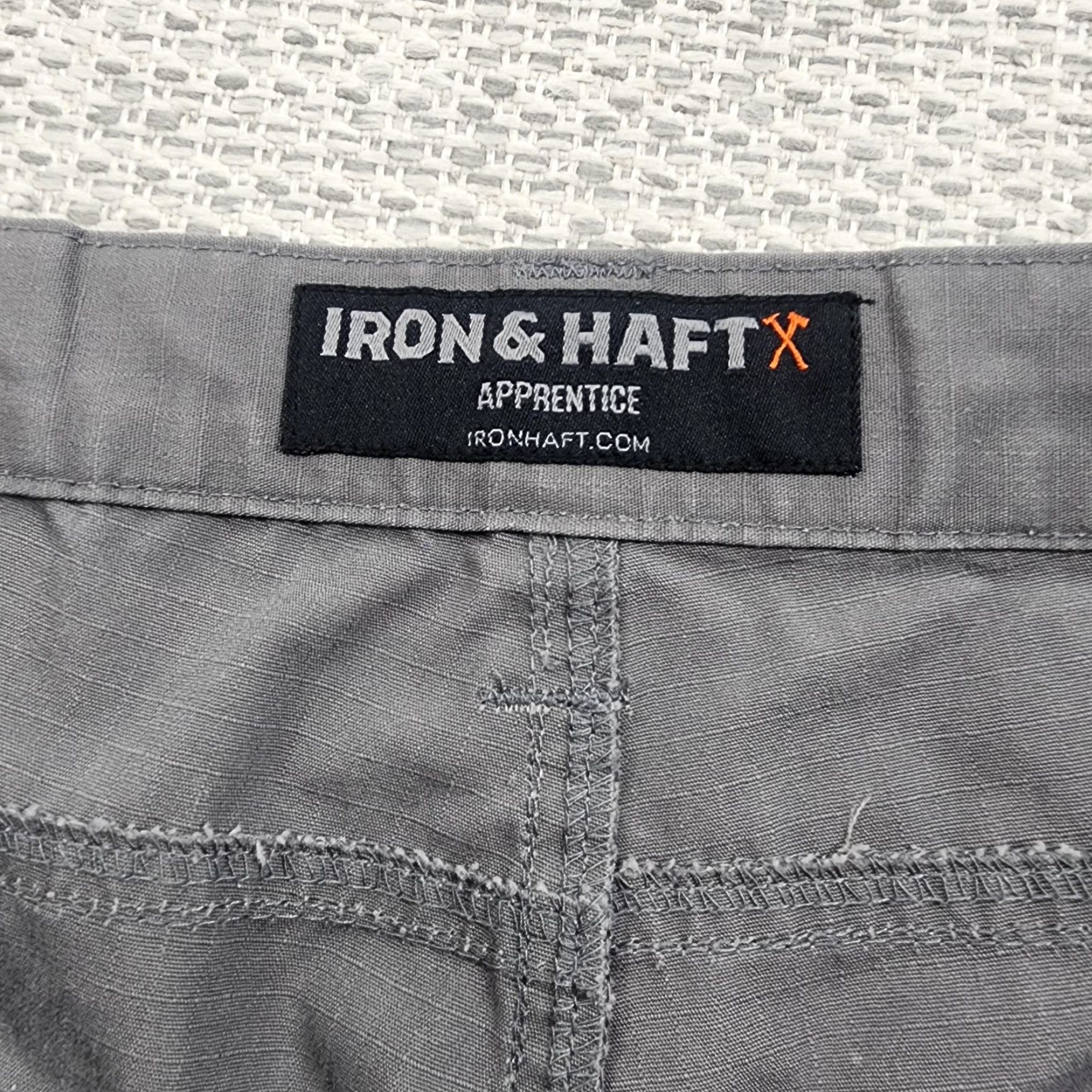 Vintage Iron & Haft Pants Mens 42x32 Cargo Workwear Utility Benchmark Pockets Gauge Gray Size US 42 / EU 58 - 3 Thumbnail