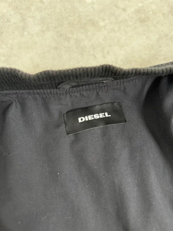 Diesel Diesel Dark Grey Waxed Bomber Jacket Size US L / EU 52-54 / 3 - 9 Thumbnail