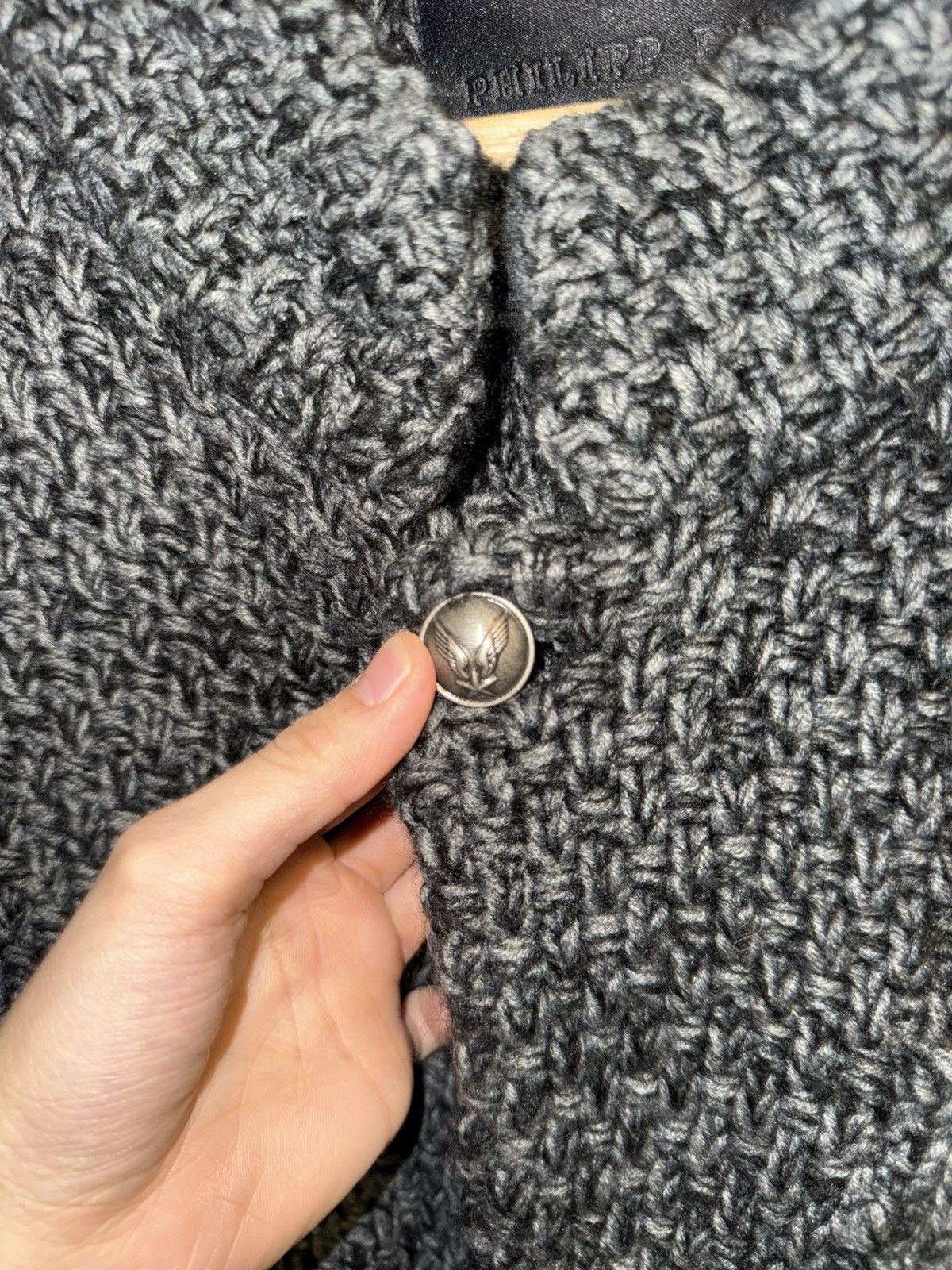 Philipp Plein Philip Plein knitted cardigan shawl Size US L / EU 52-54 / 3 - 4 Thumbnail