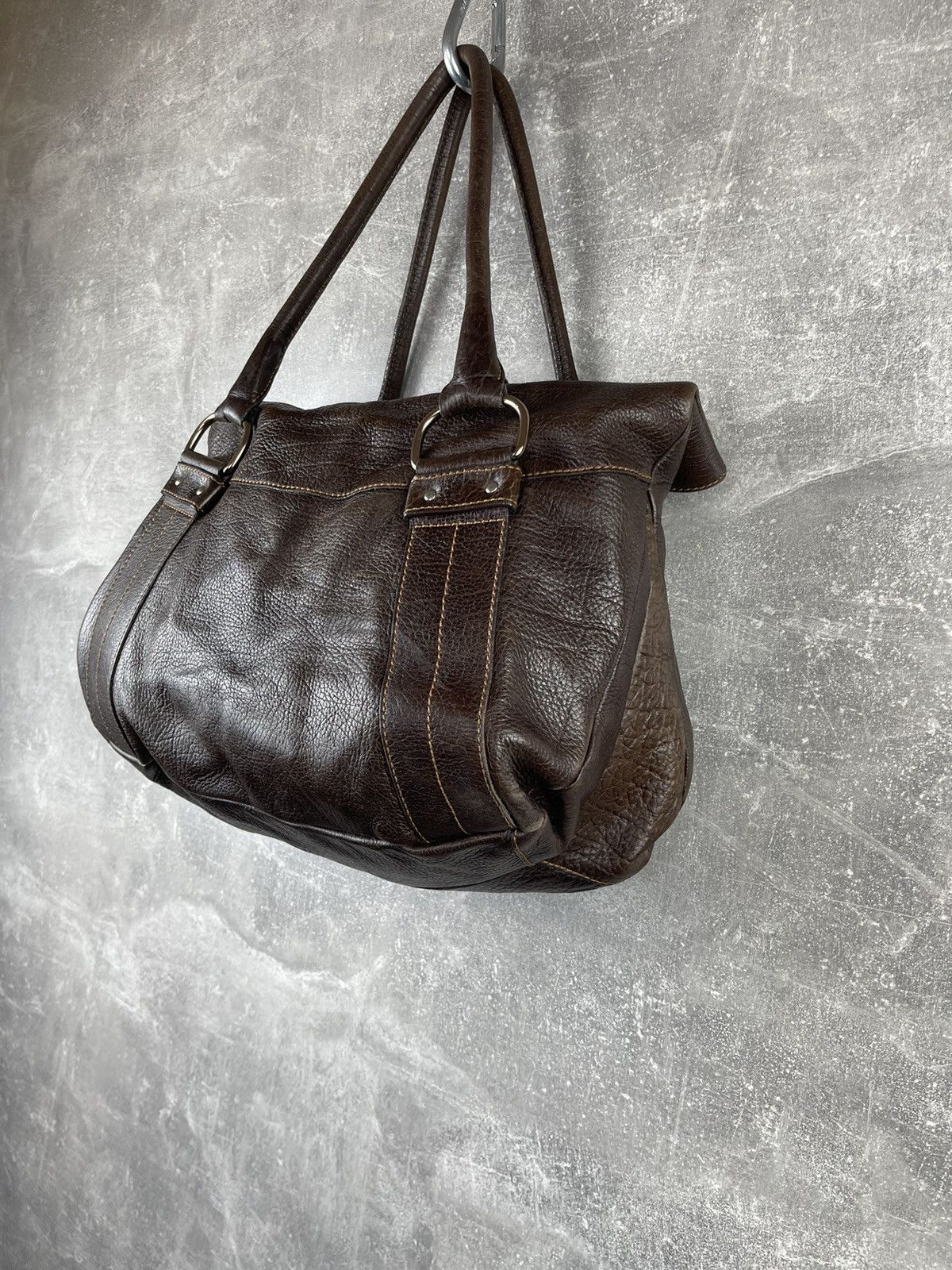 Fay Fay Carbine Avant Garde Brown Leather Tote Shoulder Bag Size ONE SIZE - 7 Thumbnail