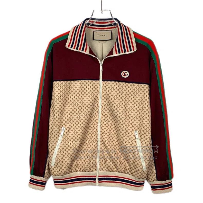 Gucci Gucci Colour block double G print lapel zipper jacket Size US XS / EU 42 / 0 - 1 Thumbnail