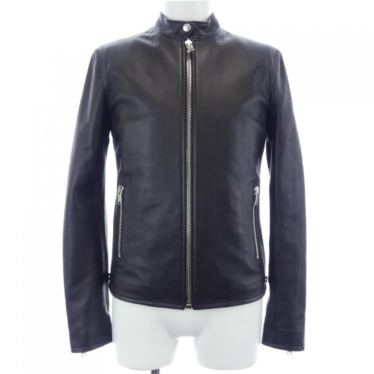 Yves Saint Laurent Yves Saint Laurent Saint Laurent Lambskin Riders Jacket Leather Outerwear 362239Y5YA1 DUTY FREE for USA Size ONE SIZE - 1 Thumbnail