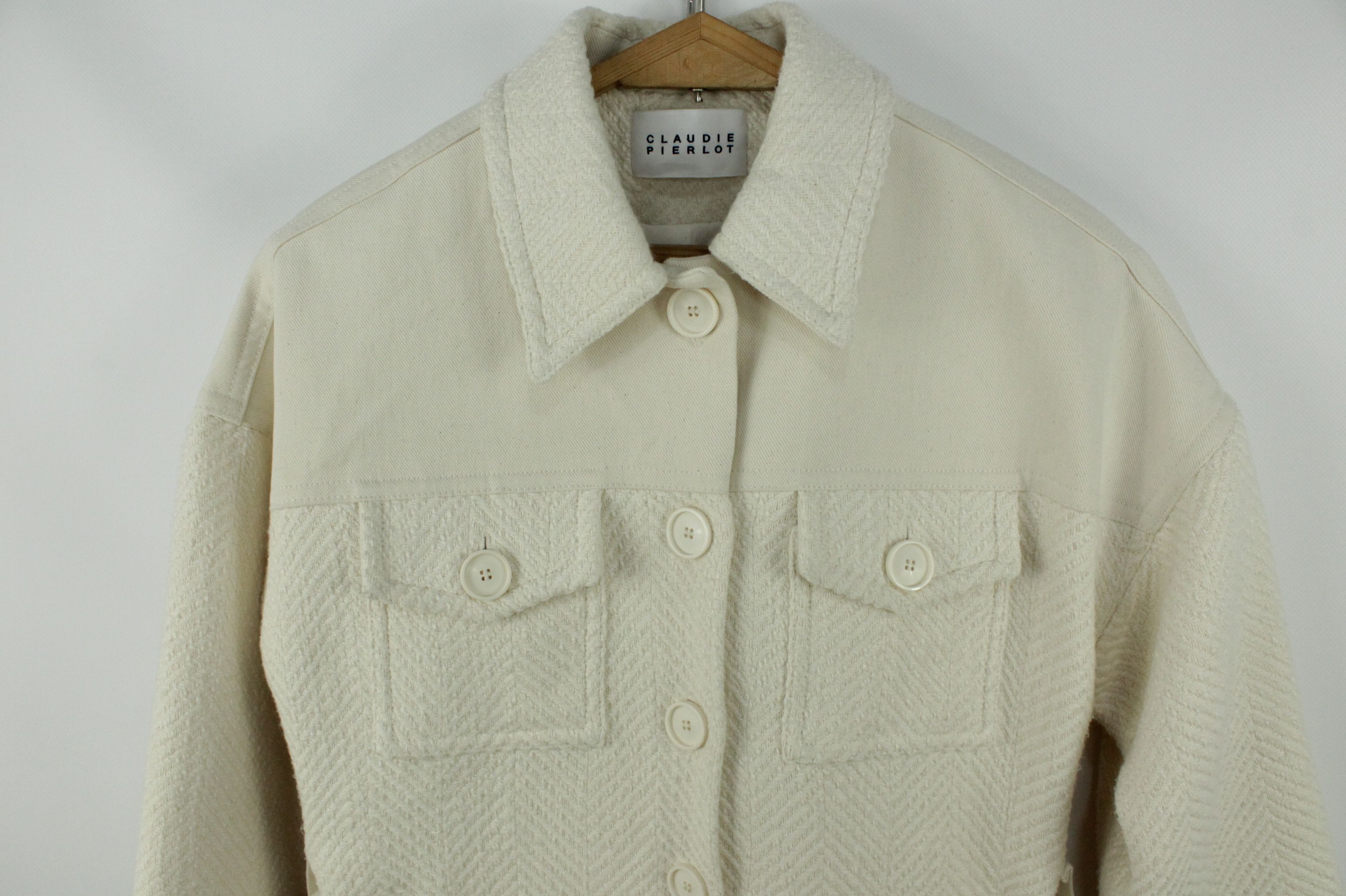 Other Claudie Pierlot Gerome Belted Cotton-Blend Twill Jacket Size XS / US 0-2 / IT 36-38 - 9 Thumbnail