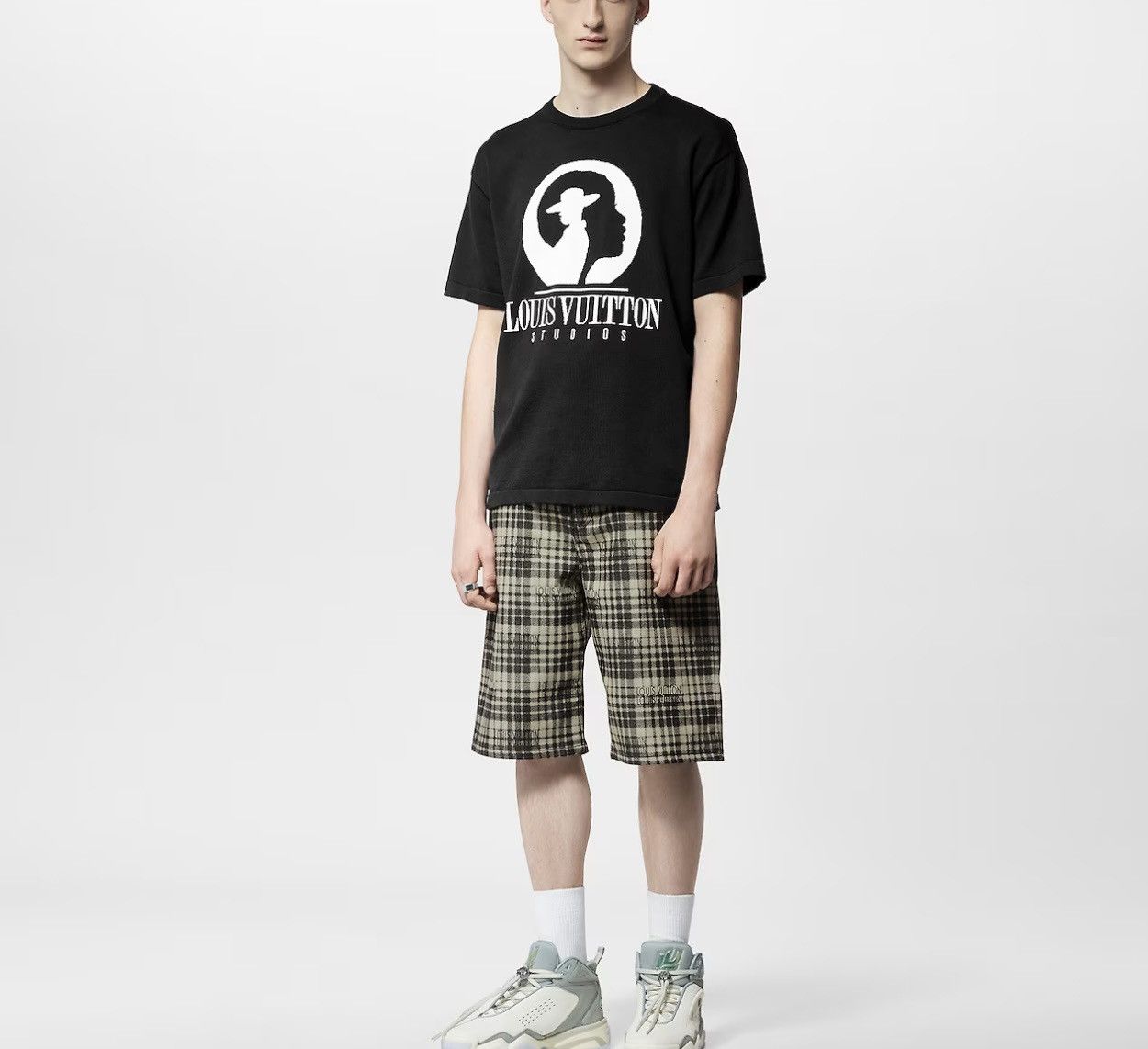 Louis Vuitton Short Sleeve Intarsia Crewneck