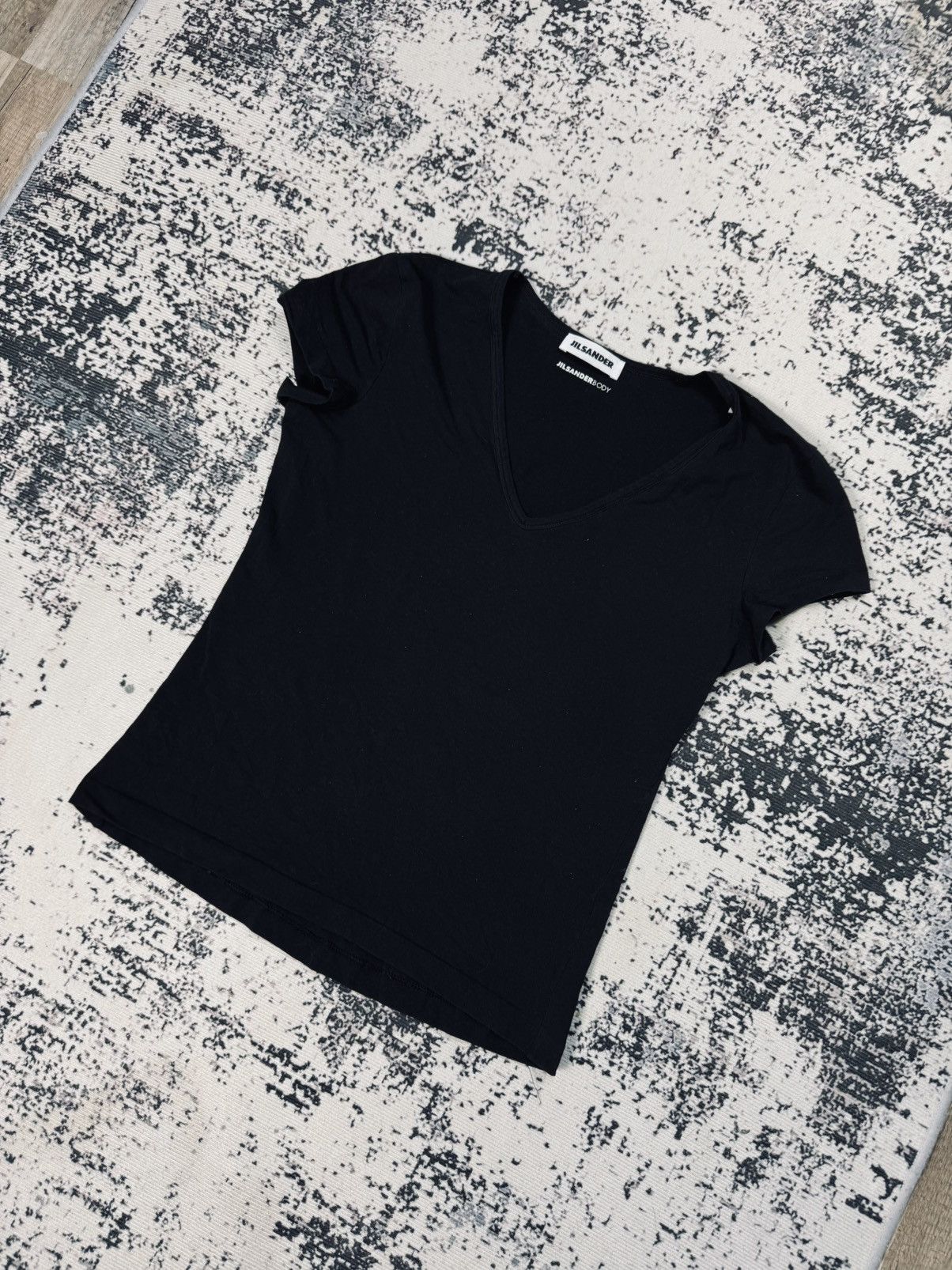 Designer × Jil Sander JIL SANDER Cotton Jersey T-Shirt Black L womens Size US L / EU 52-54 / 3 - 2 Thumbnail