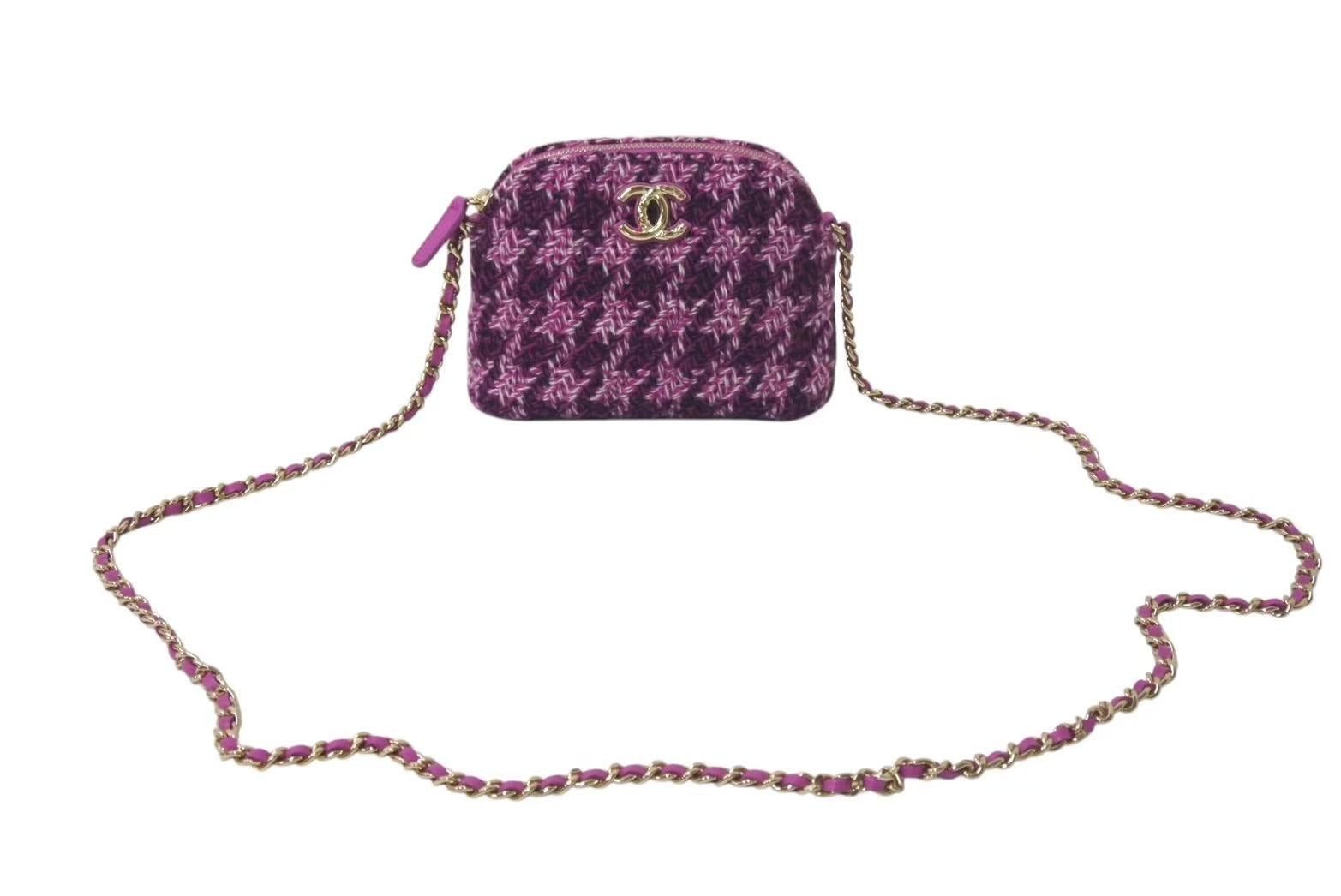 Chanel Mini Chain Shoulder Bag in Purple, Men's